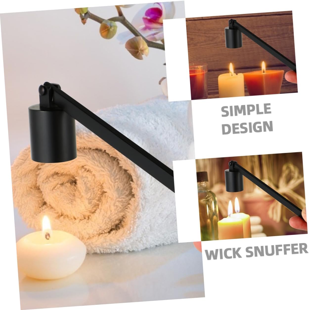 2pcs Vintage Candle Snuffer with Long Handle