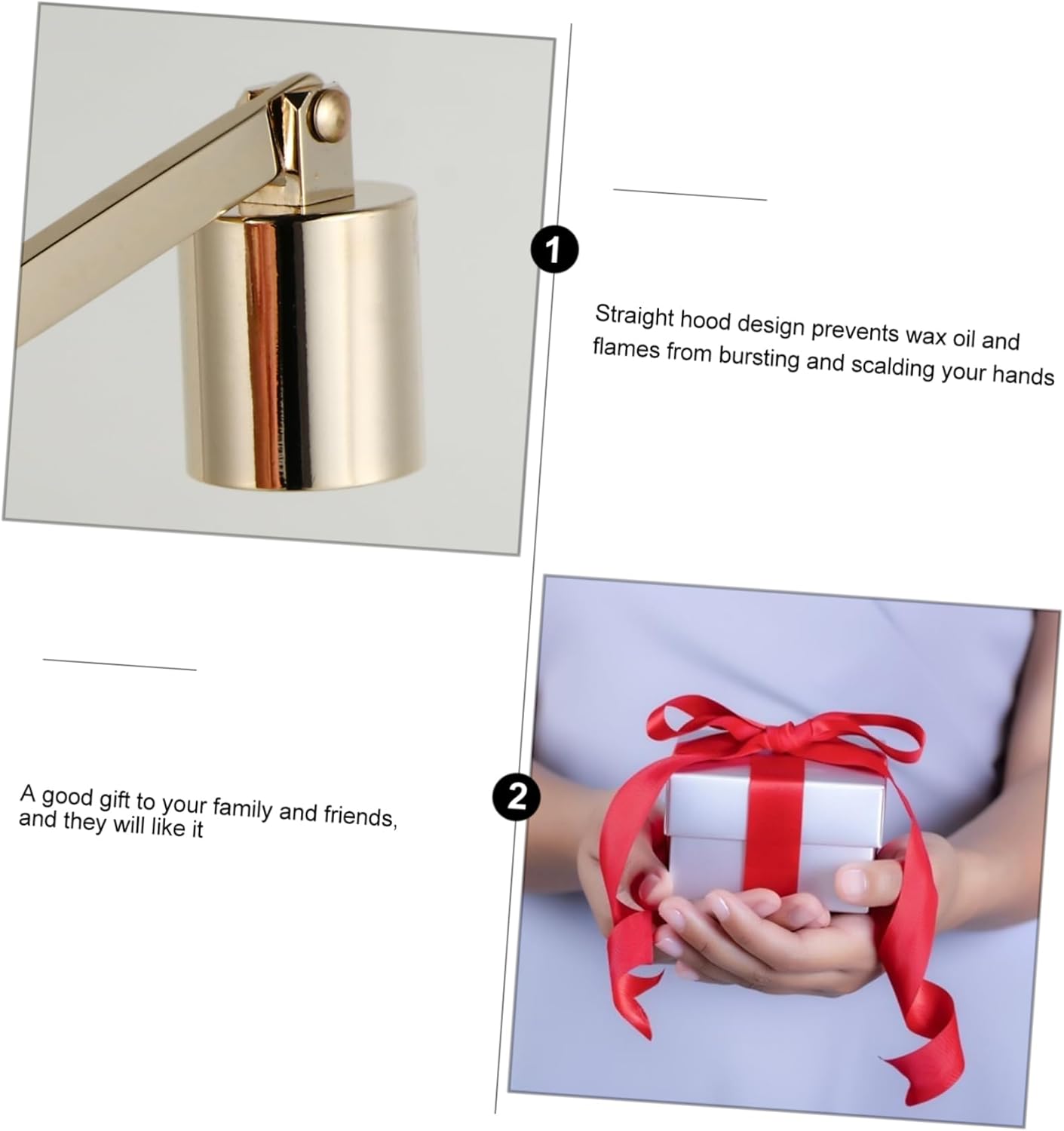 3PCS Stainless Steel Candle Snuffer Set for Safe Wick Extinguishing