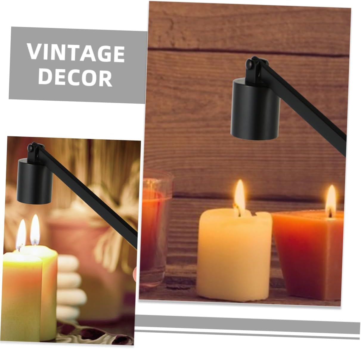 ERINGOGO Candle Snuffer Set 2pcs Metal Tool