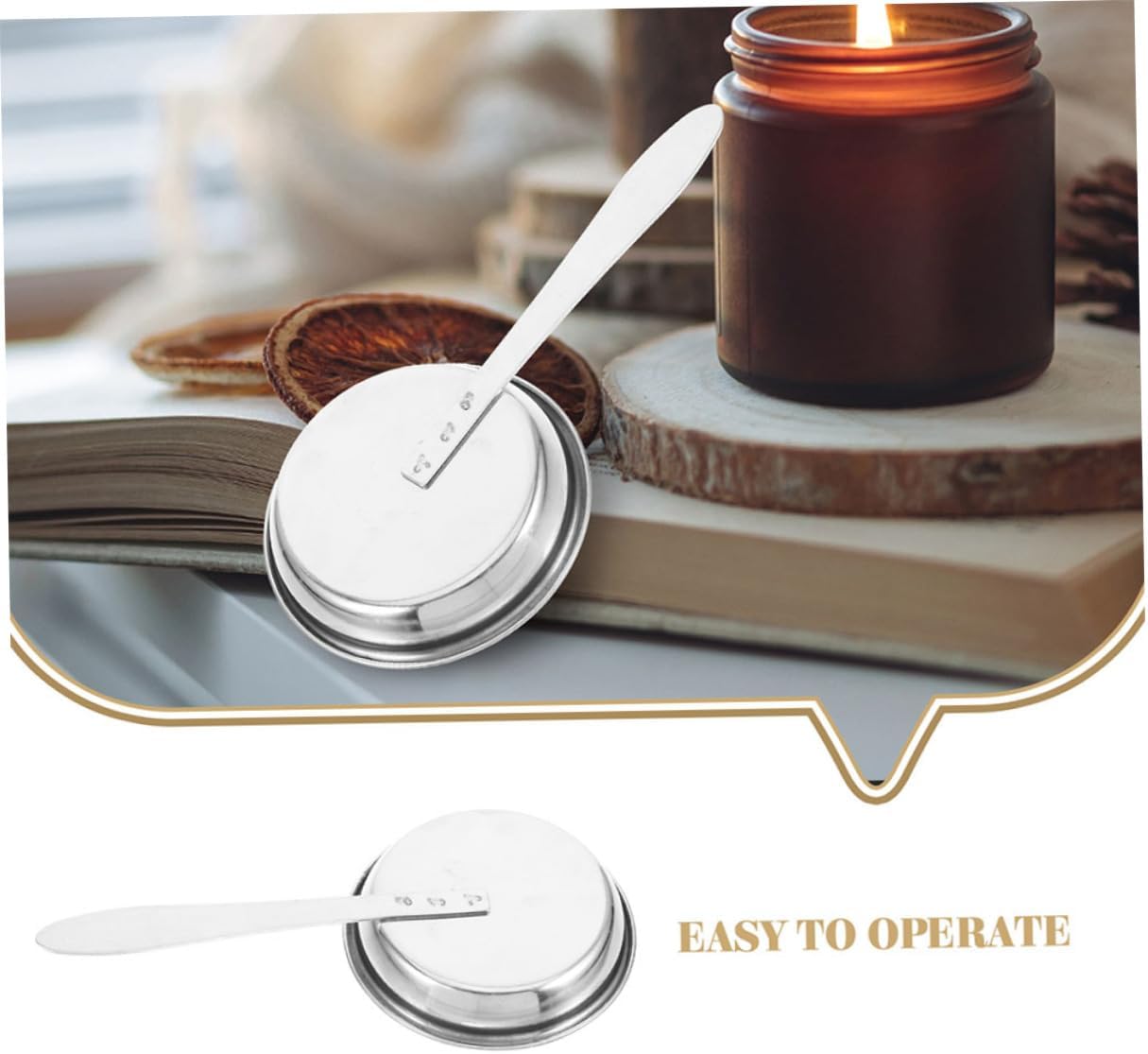 2pcs Stainless Steel Candle Snuffer Set with Long Handle