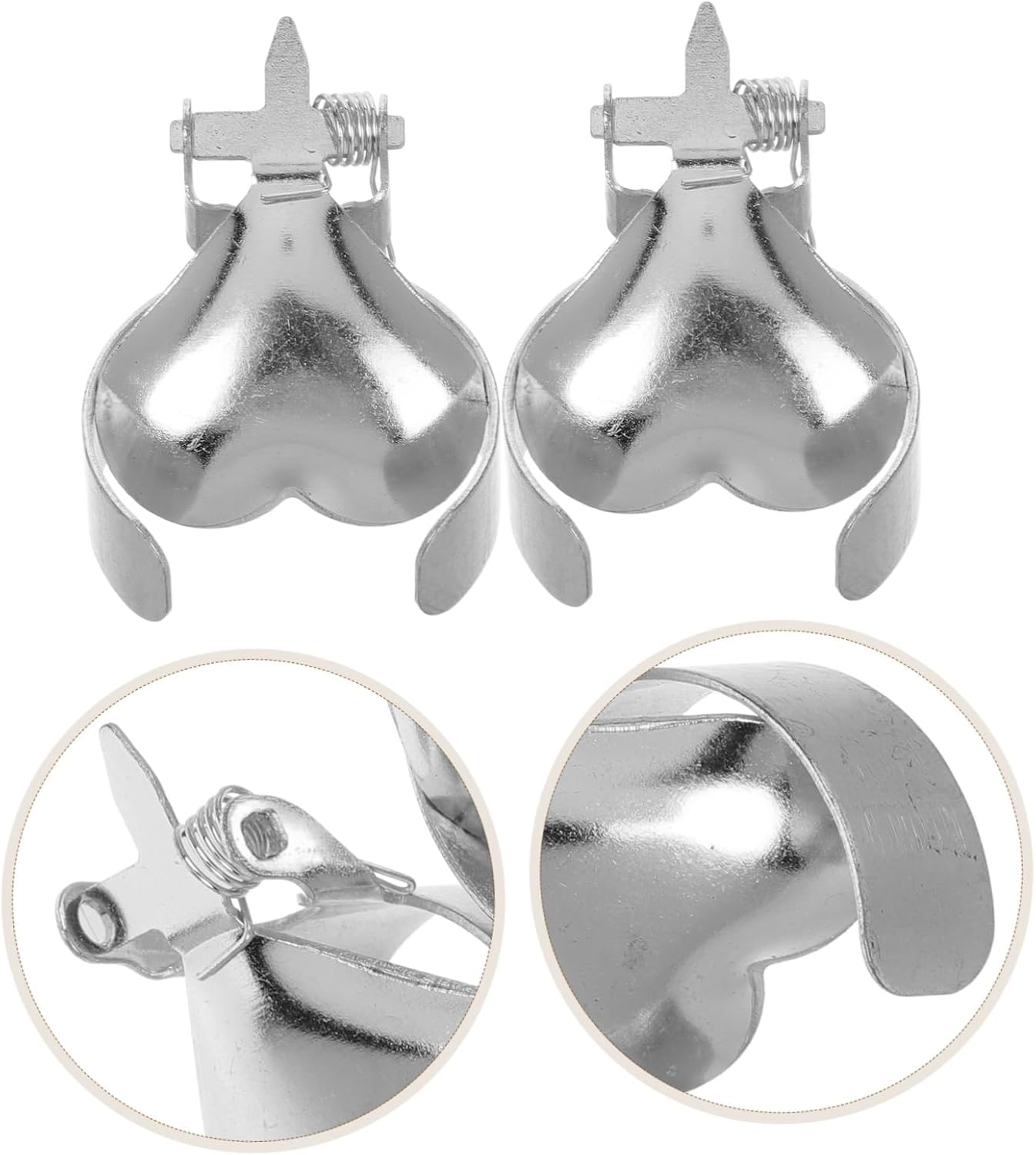 STOBAZA 2pcs Metal Heart Shape Candle Snuffer Extinguisher