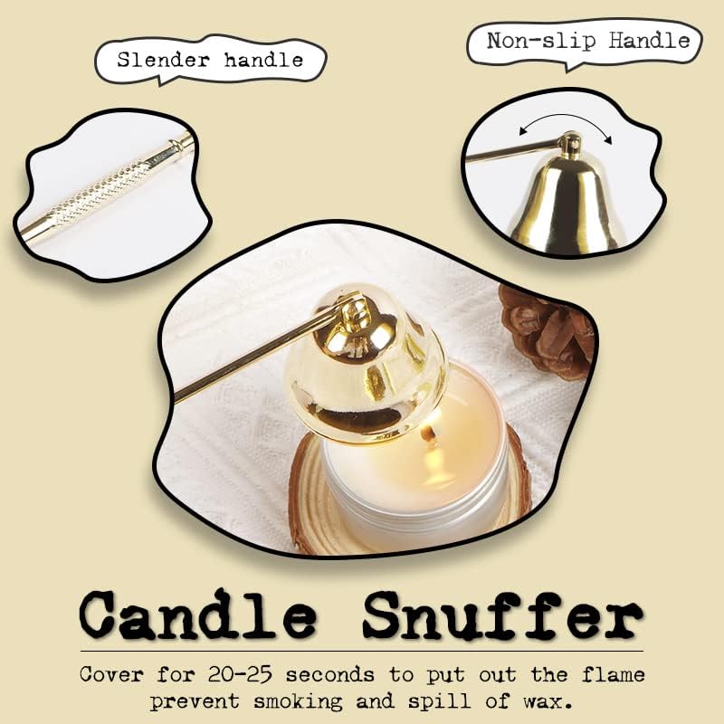 Emime 6 in 1 Candle Care Kit with Storage Tray Gold-01