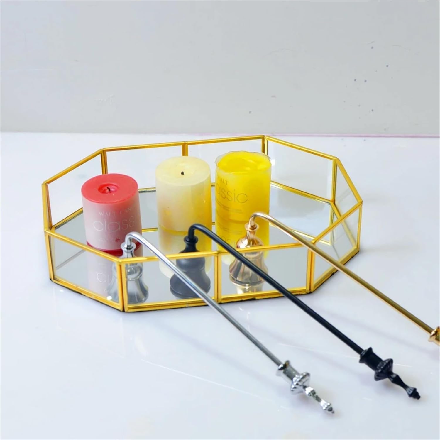 4Pcs Long Handle Metal Candle Snuffer Set Gold