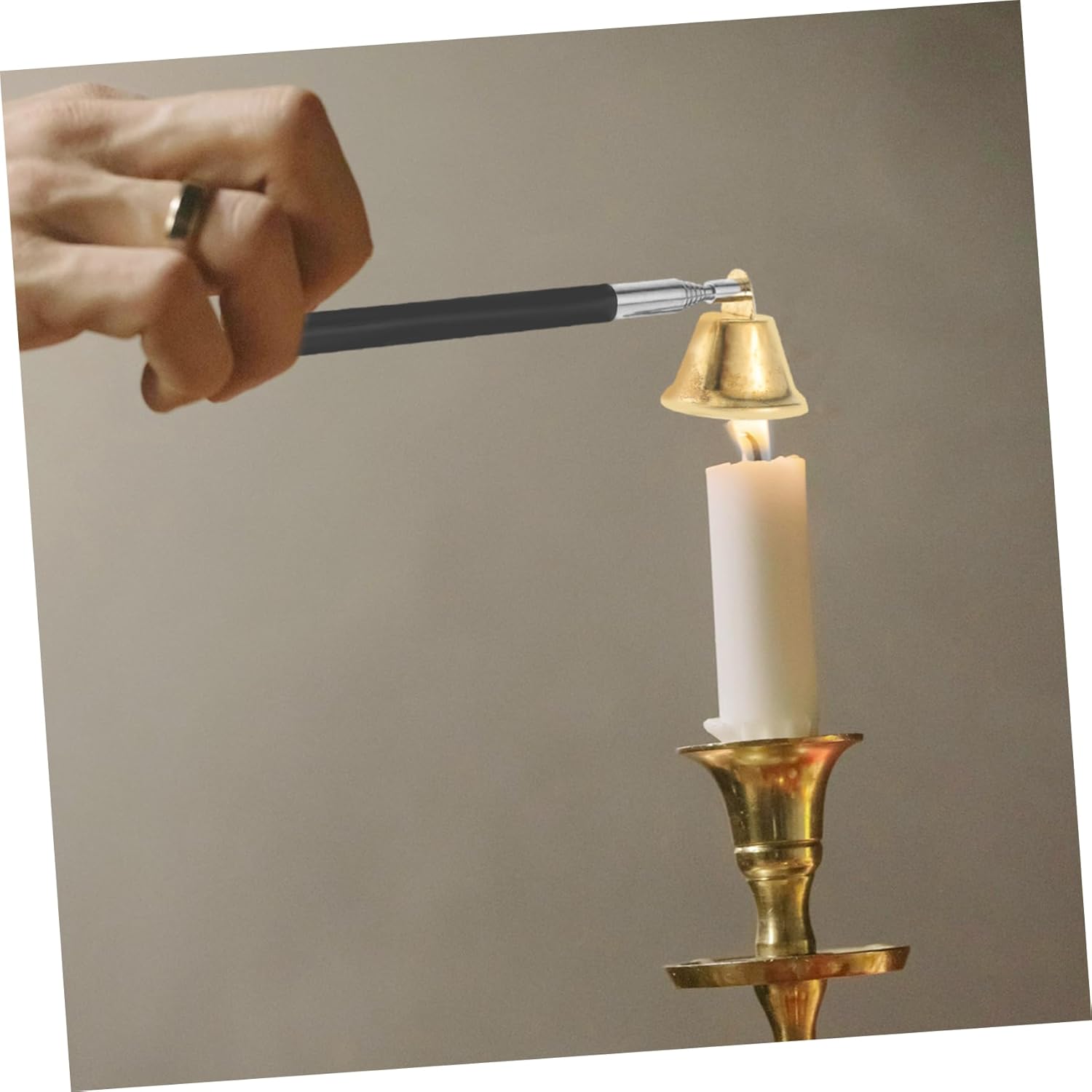 Retractable Candle Snuffer with Long Handle for Safe and Stylish Use