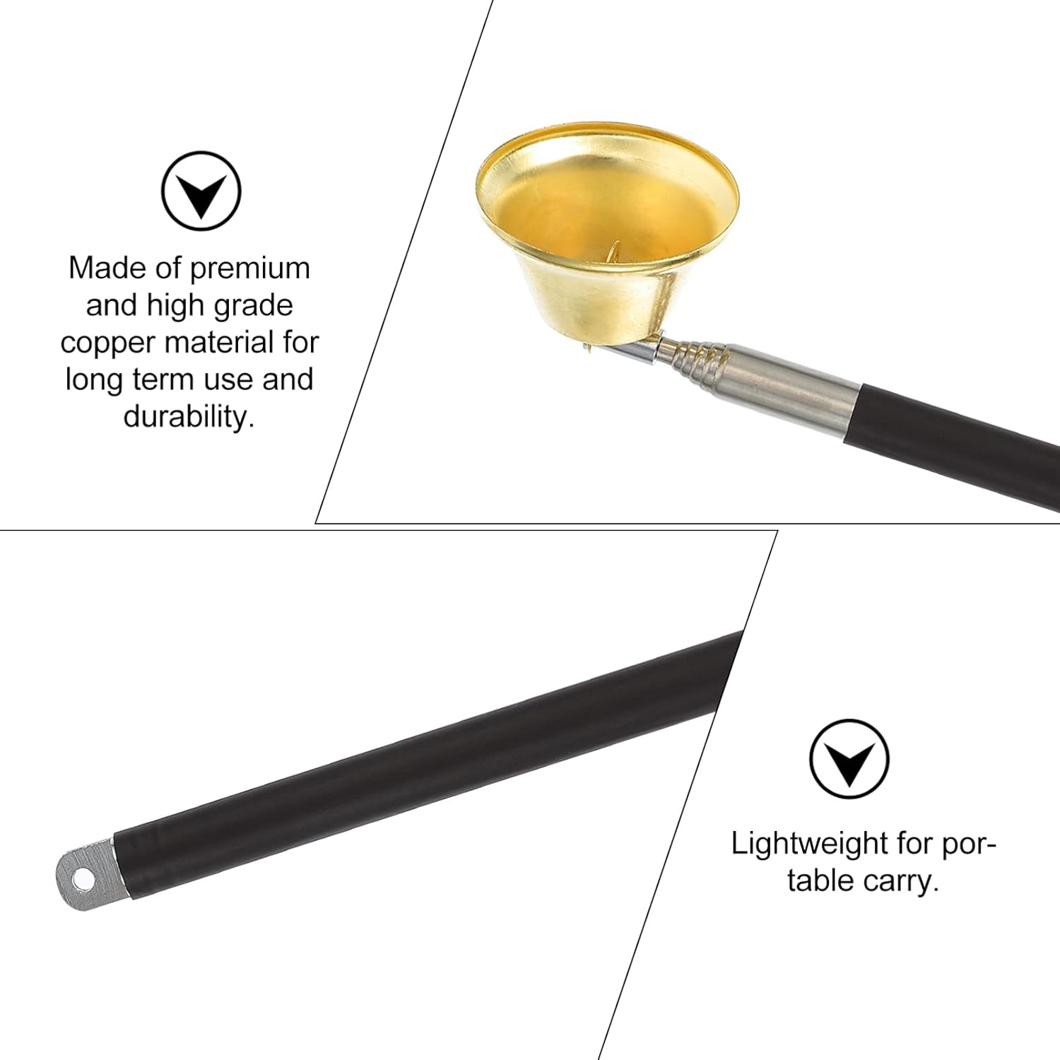 2pcs Bell-Shaped Candle Extinguisher Tool for Safe Wick Dousing