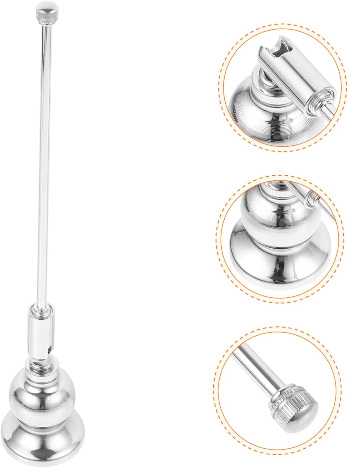 STOBAZA 2pcs Portable Candle Snuffer with Long Handle and Bell Design