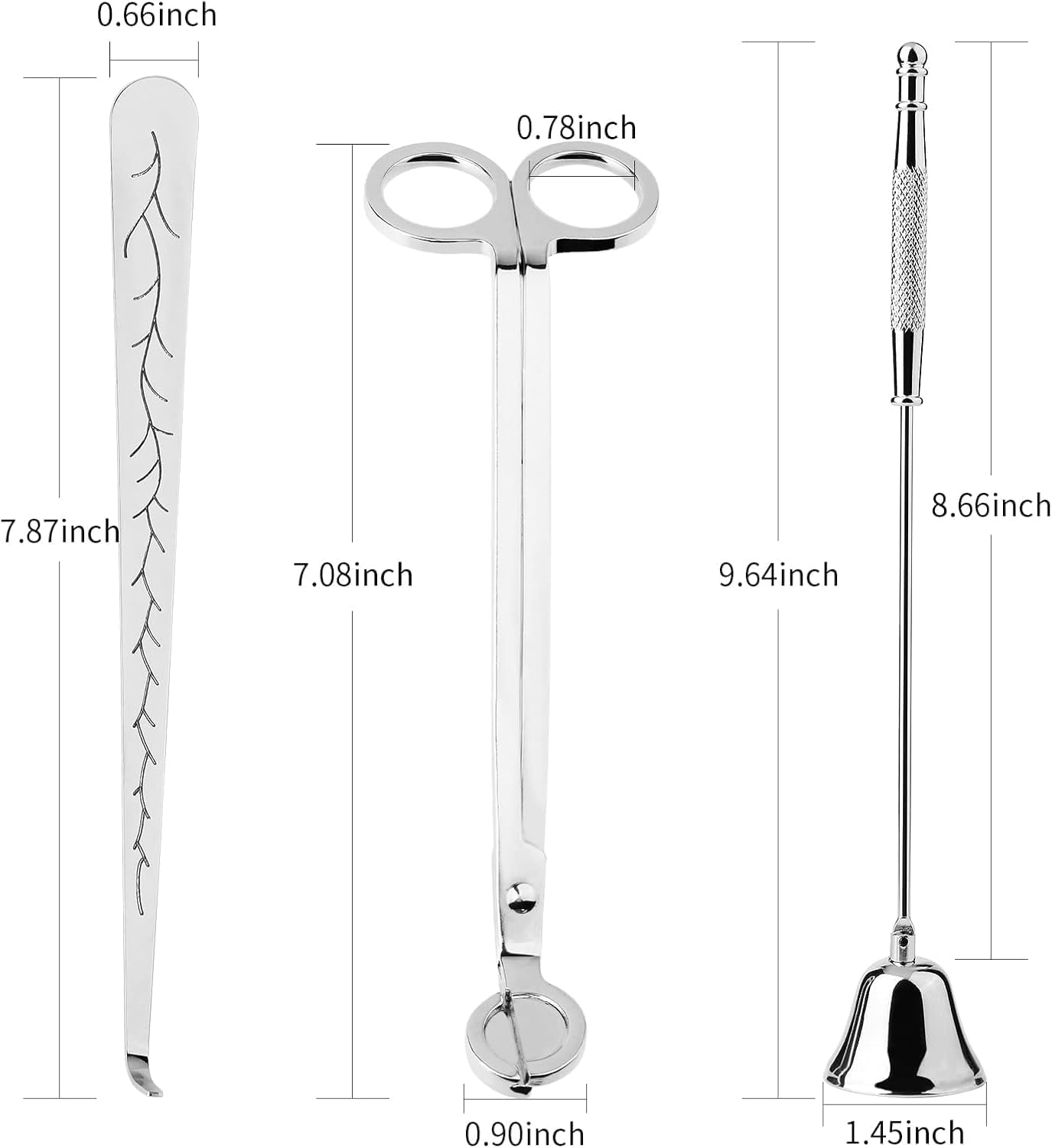 3 Pack Candle Wick Tools Set with Trimmer and Snuffer