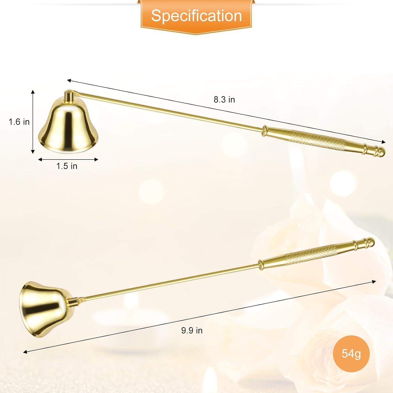 Jowxsx Golden Candle Trimmer with Long Handle