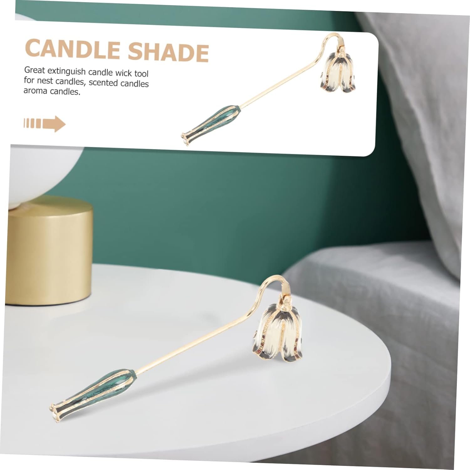 Happyyami Long Handle Candle Snuffer Tool for Wicks