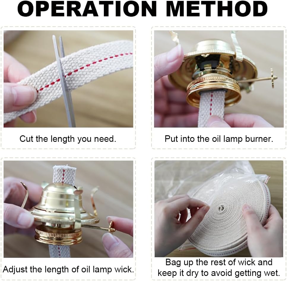 TopHomer Cotton Oil Lamp Wick 3937in Length
