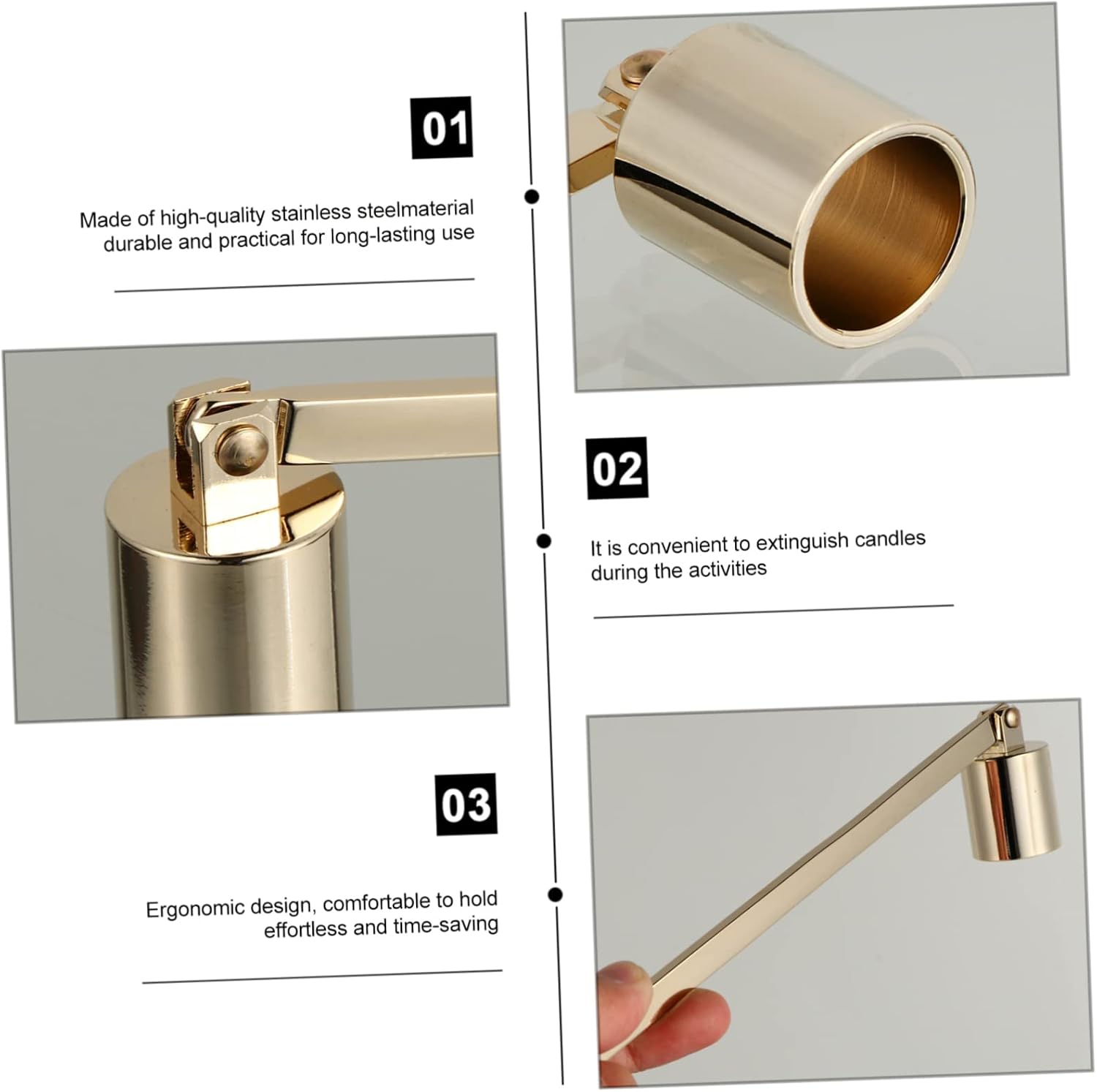 3 Pcs Automatic Candle Snuffer Fire Cover