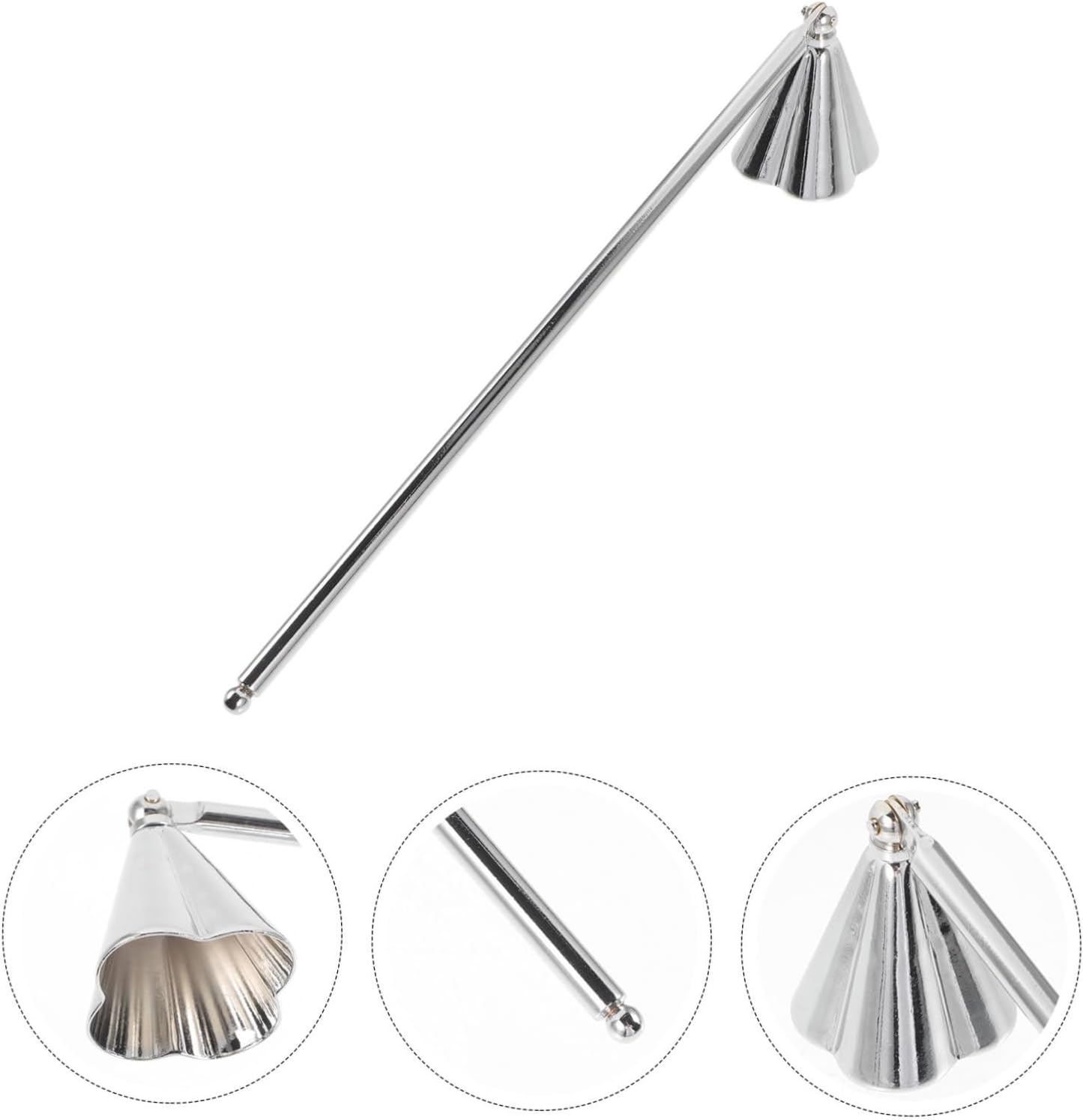 Happyyami Creative Candle Snuffer Stainless Steel Extinguisher for Deep Jar Candles
