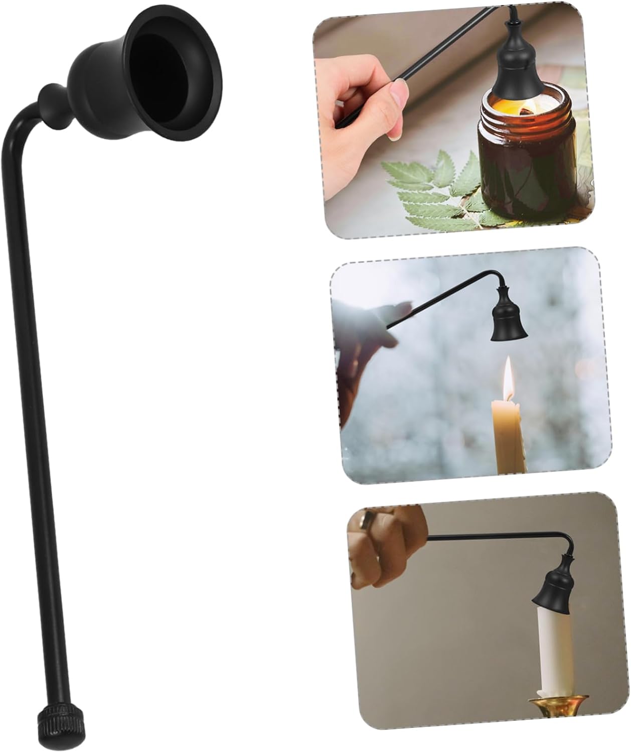 GOOHOCHY 1pc Candle Snuffer Tool Handle for Safe Wicking Extinguishing