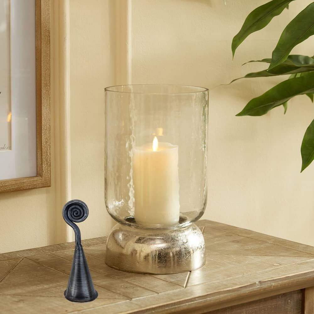 Hand Forged Iron Candle Snuffer with Rotating Bell