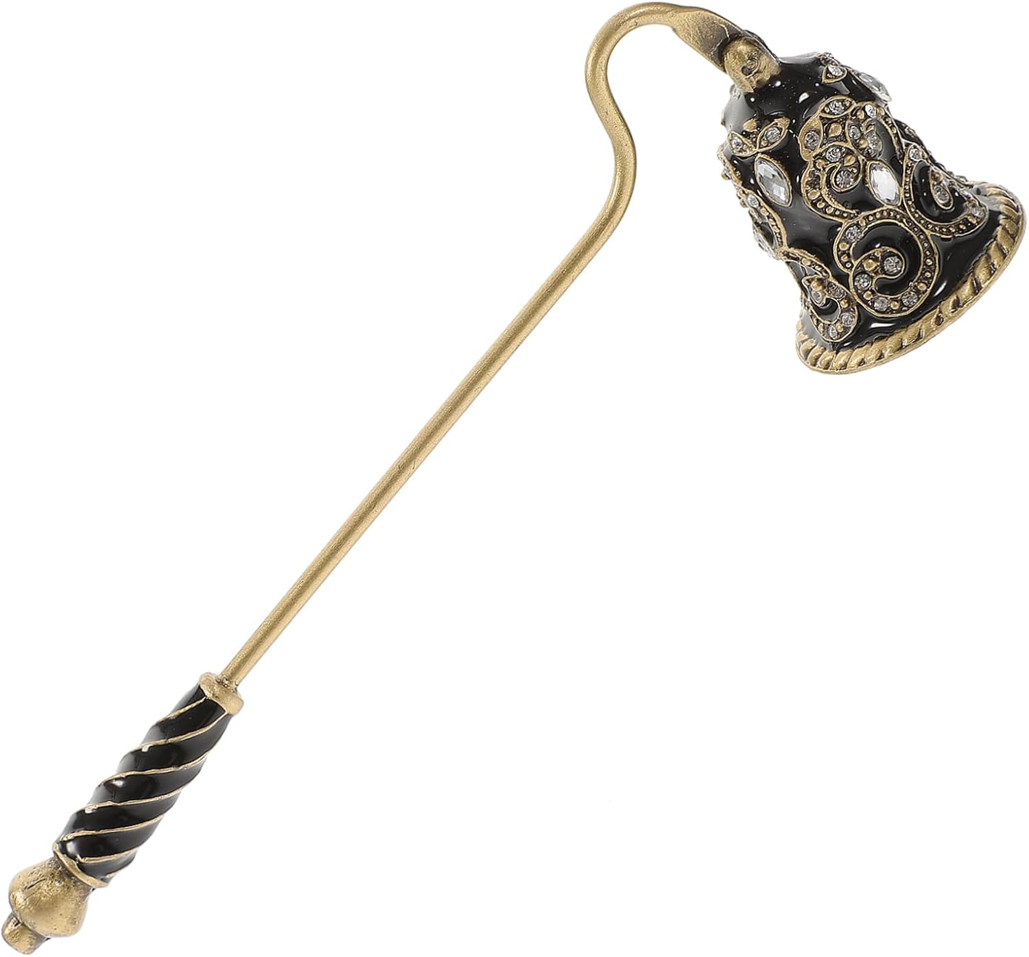 HOOTNEE Rhinestone Flower Candle Snuffer with Long Handle