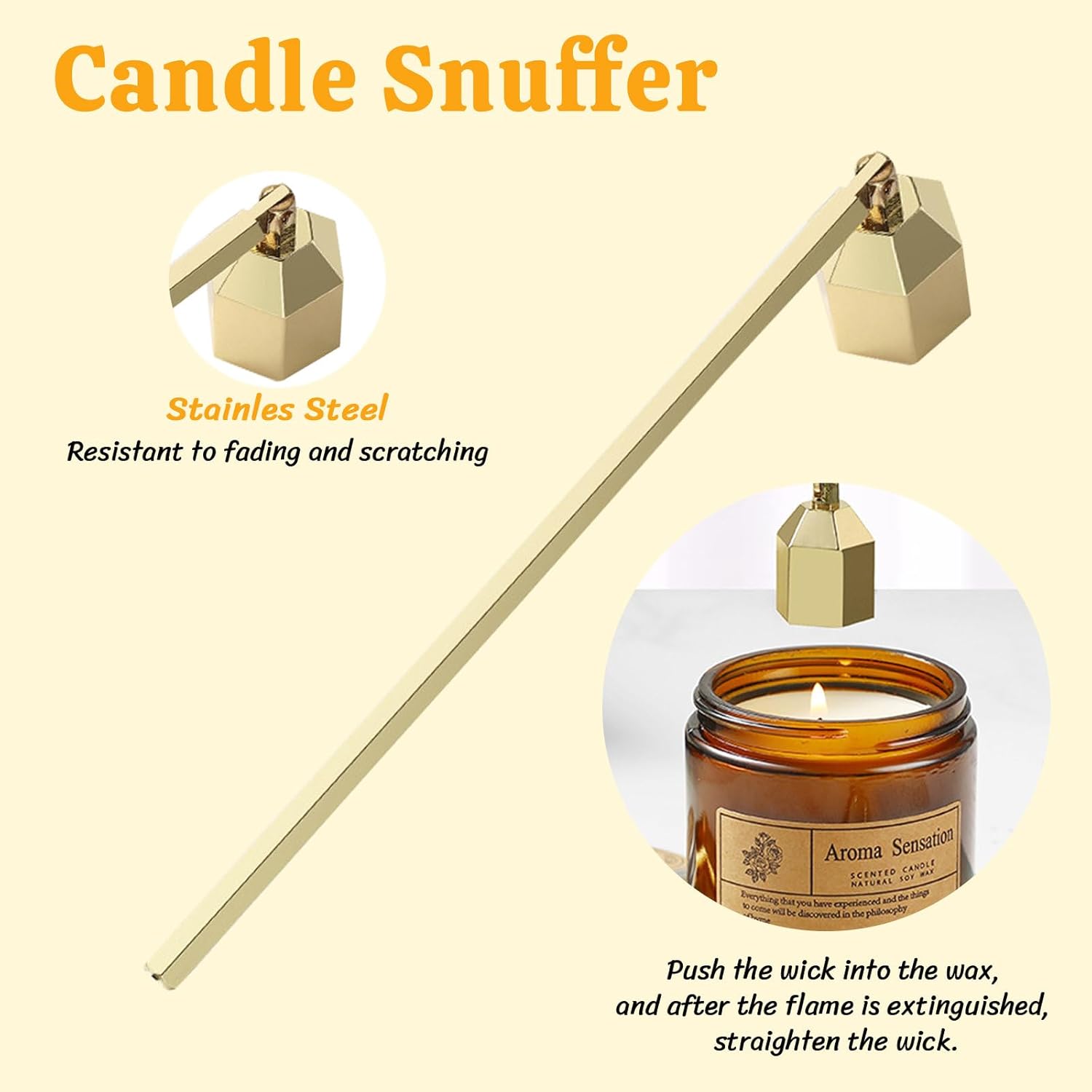 Premium 4 in 1 Candle Accessory Set - Gold