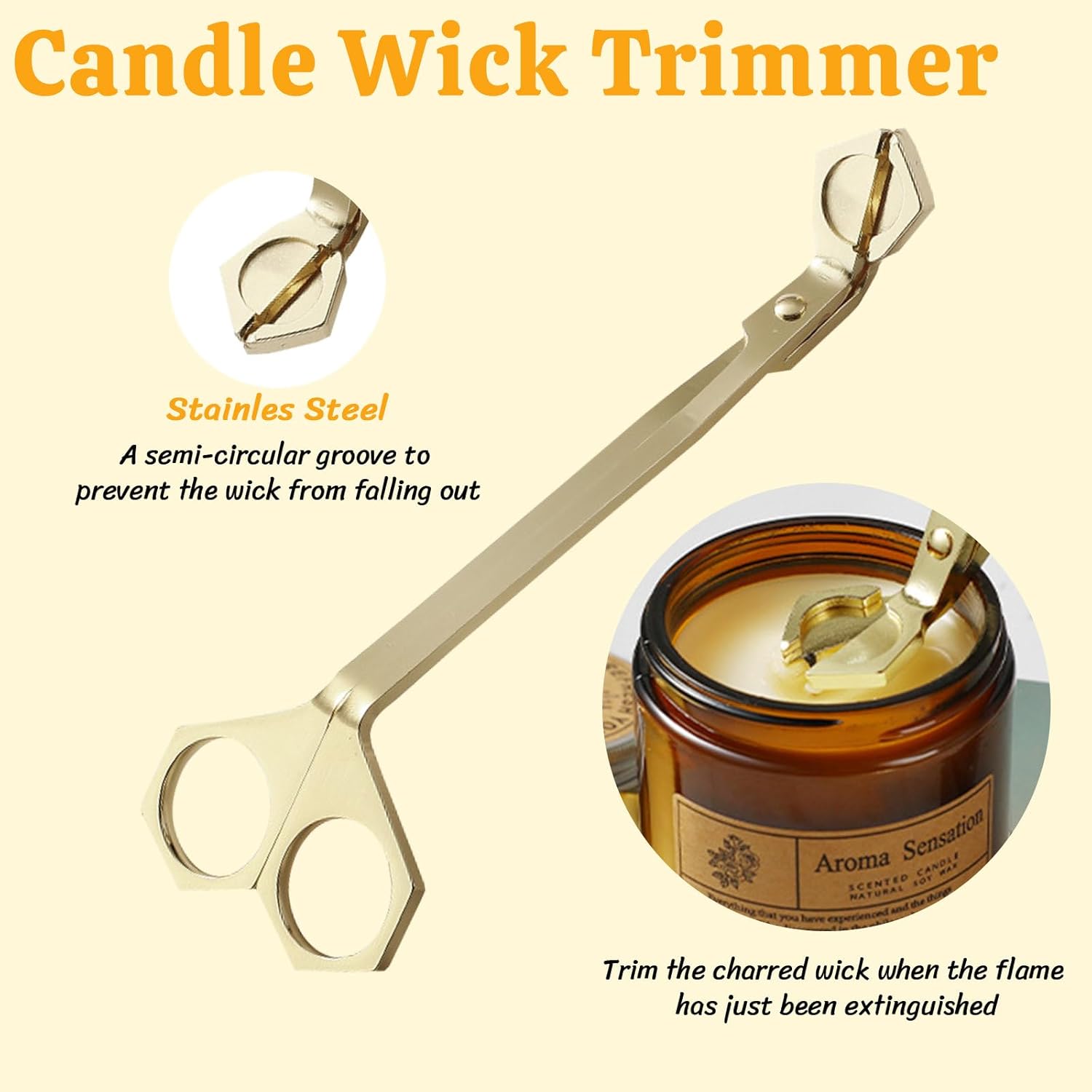 Premium 4 in 1 Candle Accessory Set - Gold