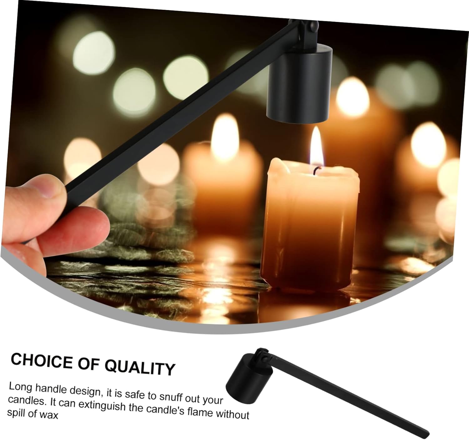 3pcs Candle Snuffer Set with Holders and Flame Extinguisher Tool