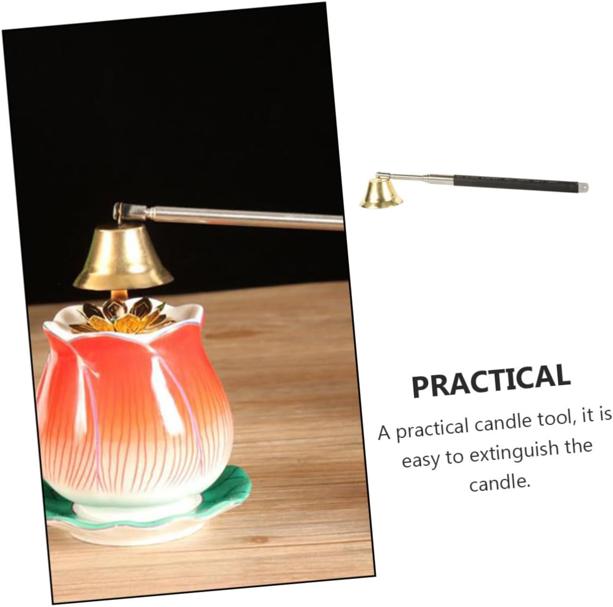 ERINGOGO Telescopic Candle Extinguisher with Flexible Handle