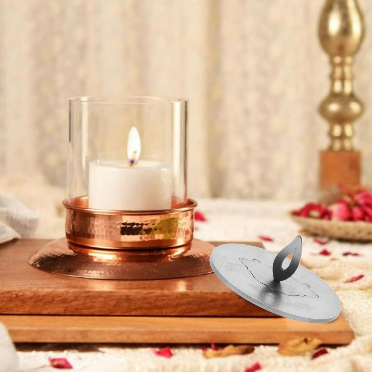 Amosfun Candle Snuffer Flame Extinguisher Metal