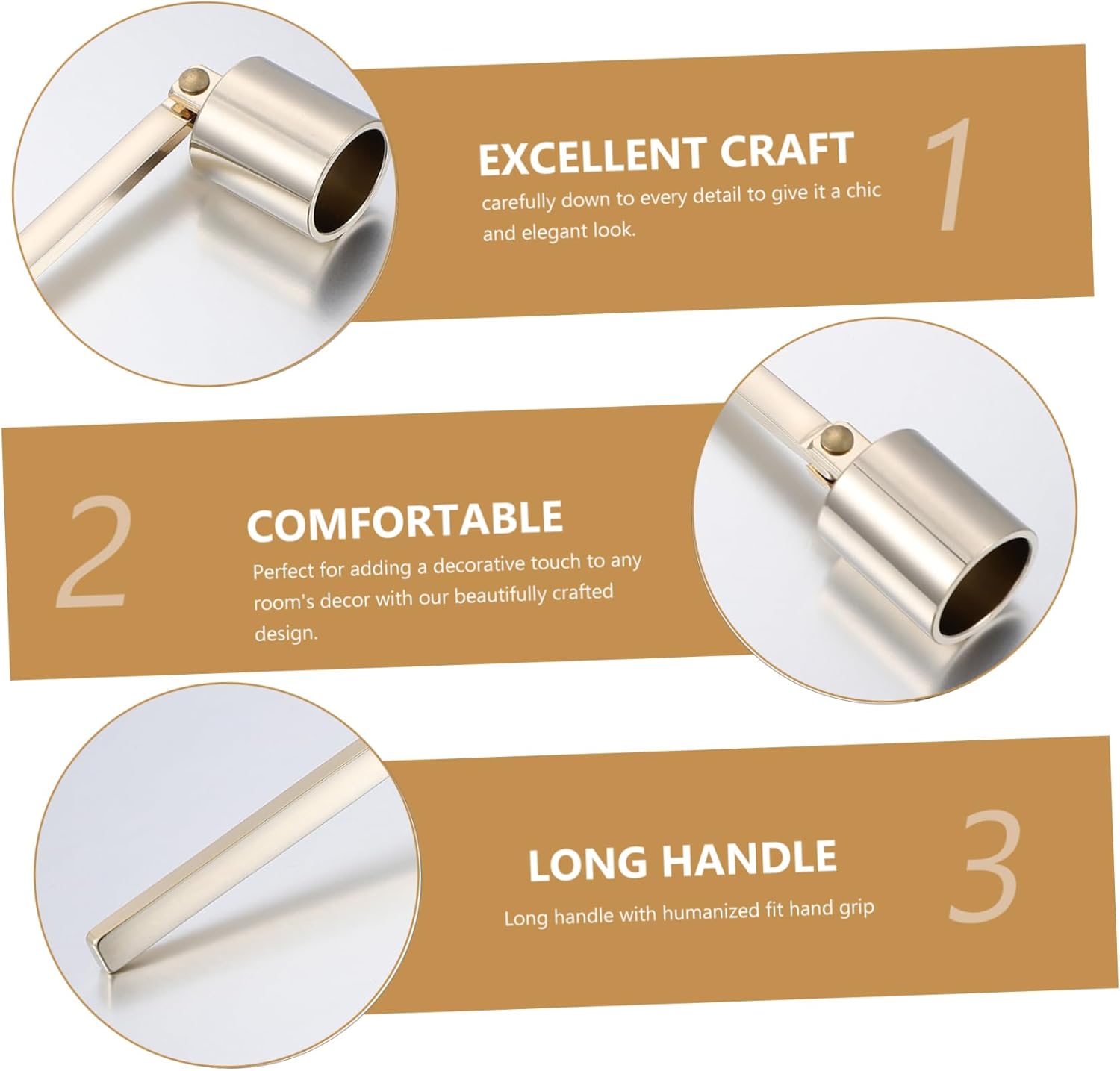 2pcs Stainless Steel Candle Snuffers for Scents and Decor