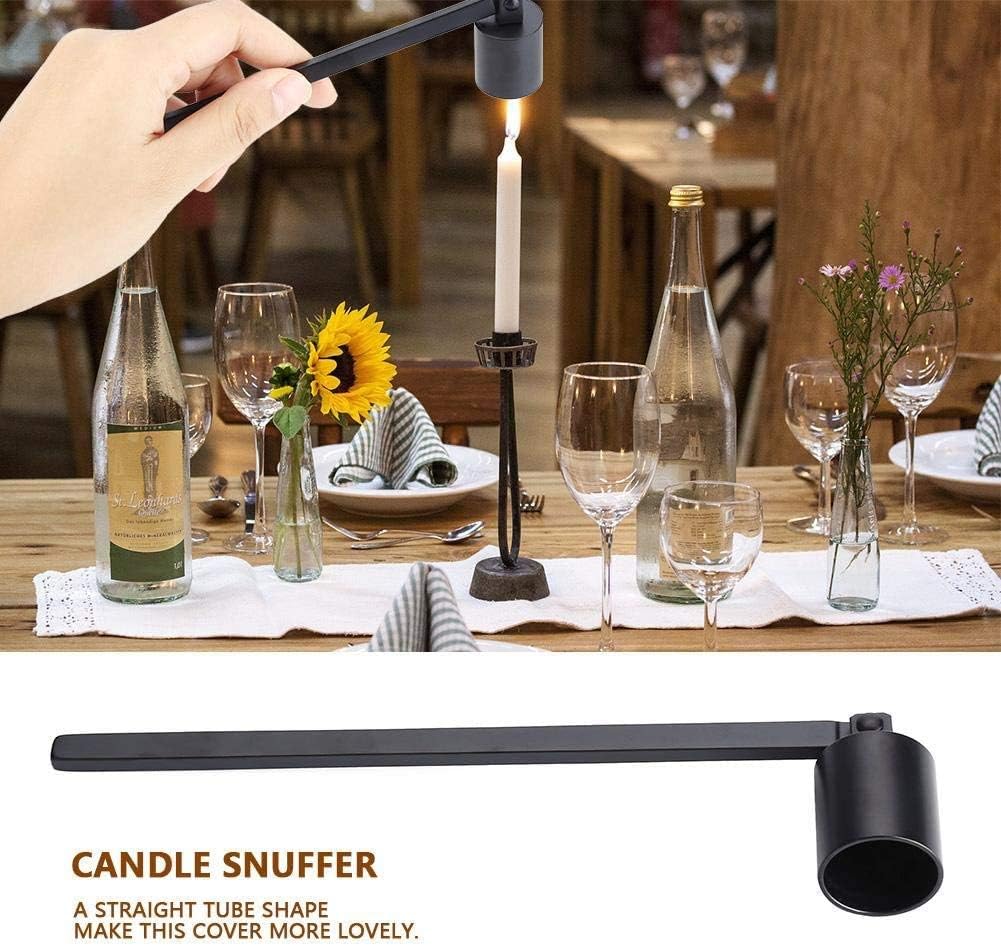 Elegant Black Candle Snuffer with Long Handle