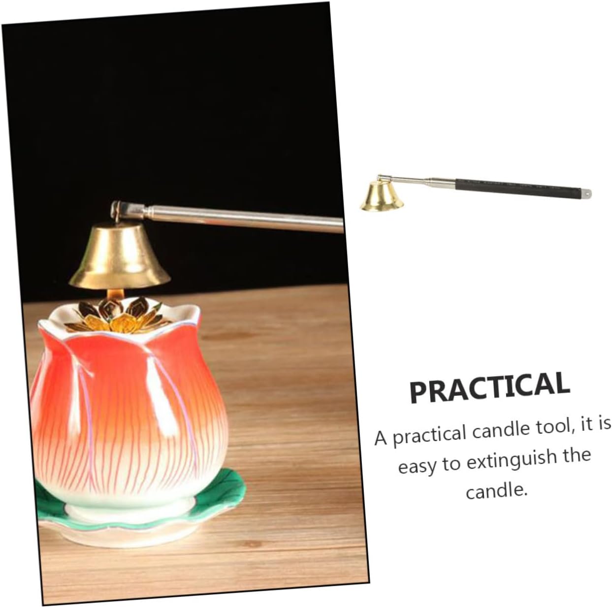 GOOHOCHY Candle Snuffer Long Handle Flaming Extinguisher