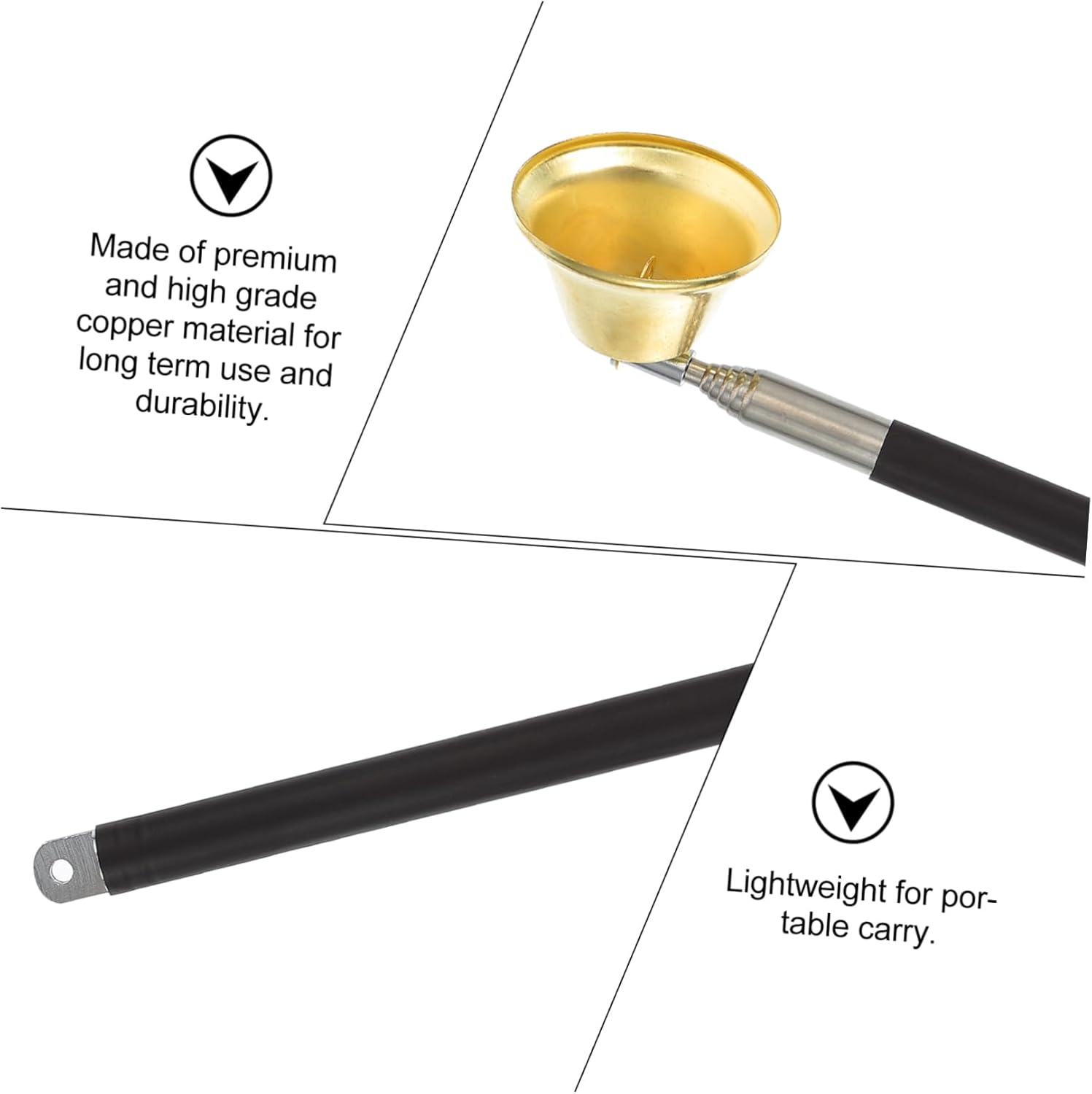 2pcs Retractable Candle Snuffer and Trimmer for Home Office Use