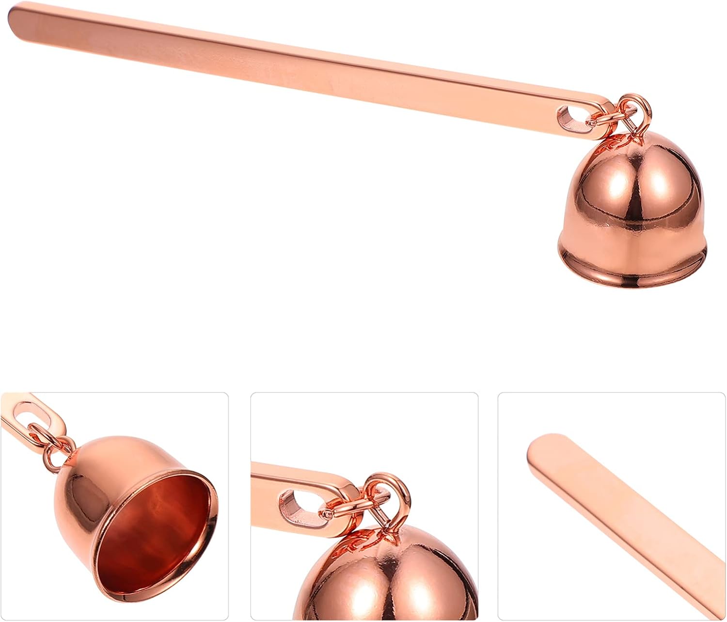 Stainless Steel Candle Snuffer with Long Handle Bell Shape Wick Cover