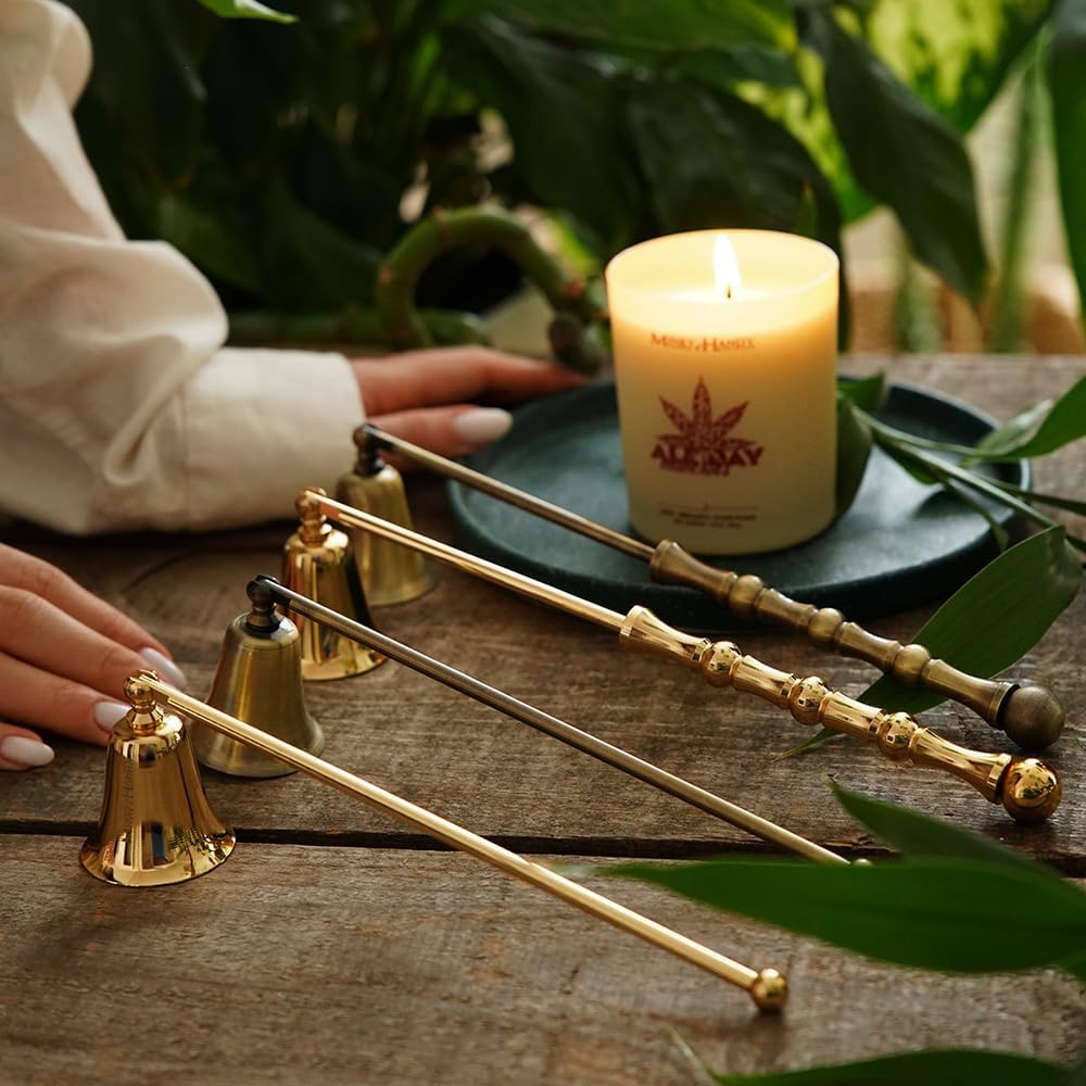 Luxury Brass Candle Snuffer - Gold Finish