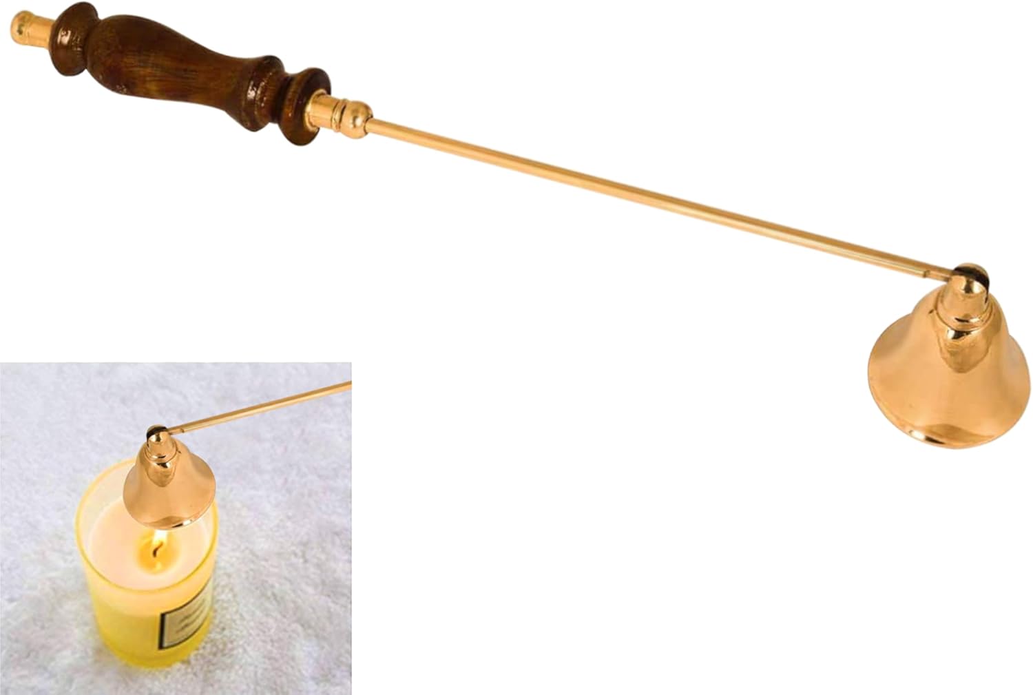 ARSUK Candle Snuffer with Wooden Handle