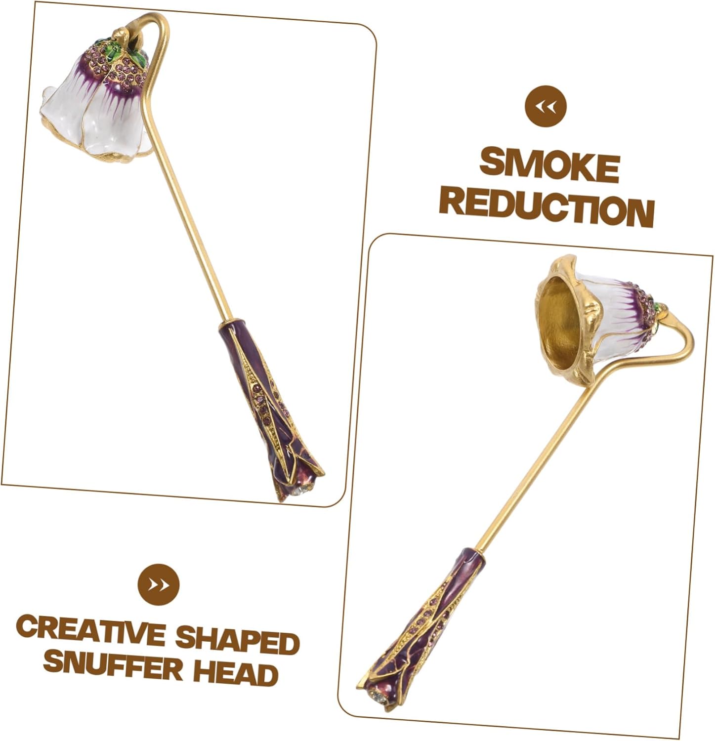 Unique Rhinestone Candle Snuffer Flame Extinguisher for Scented Aromatherapy Candles Lightweight Design
