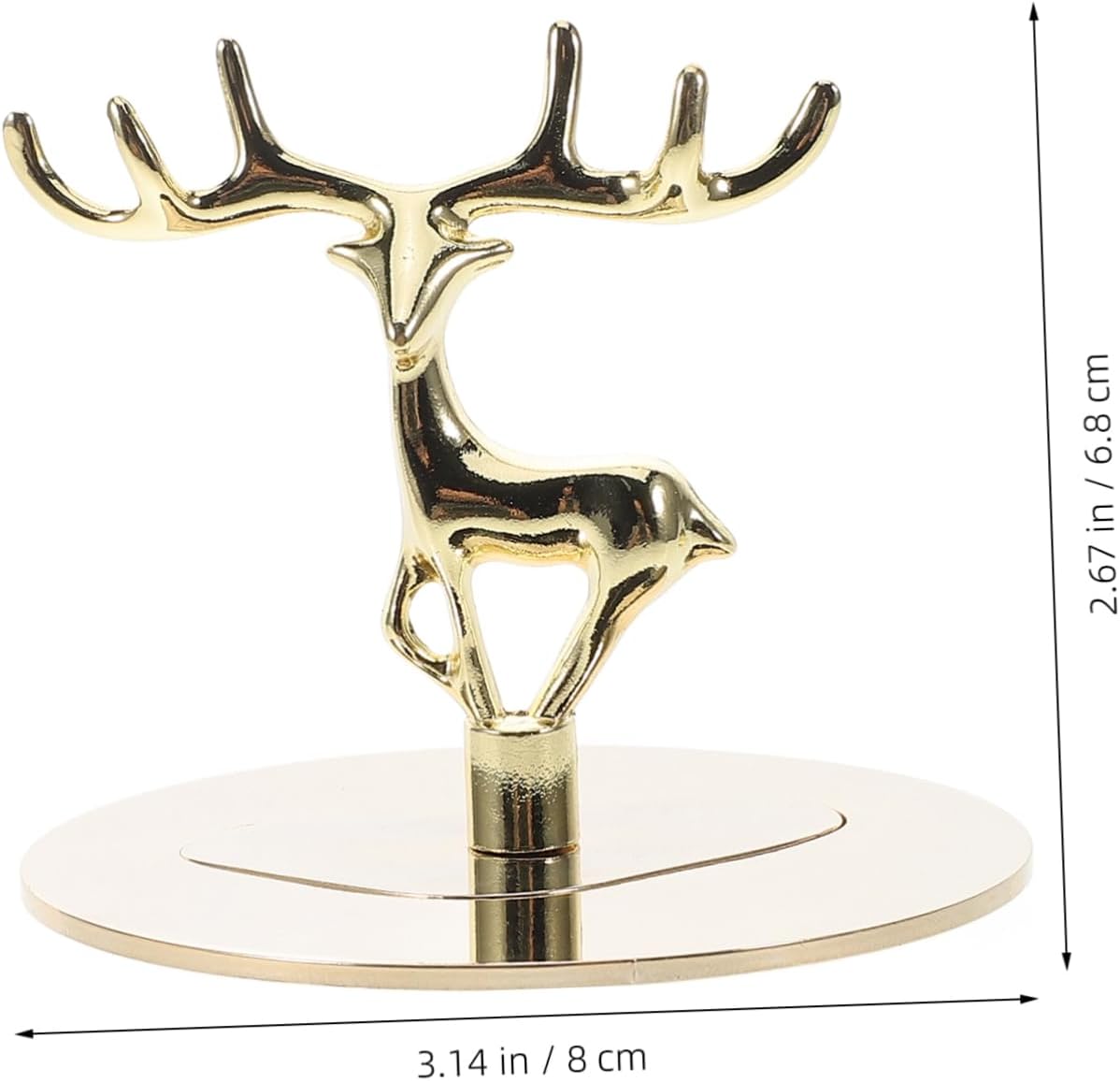 Elegant Stainless Steel Candle Snuffer with Golden Elk Design