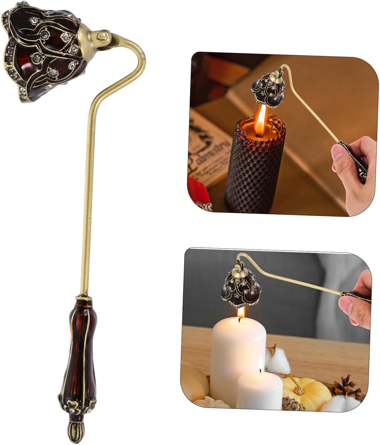 ERINGOGO Candle Snuffer Tool with Long Handle Design