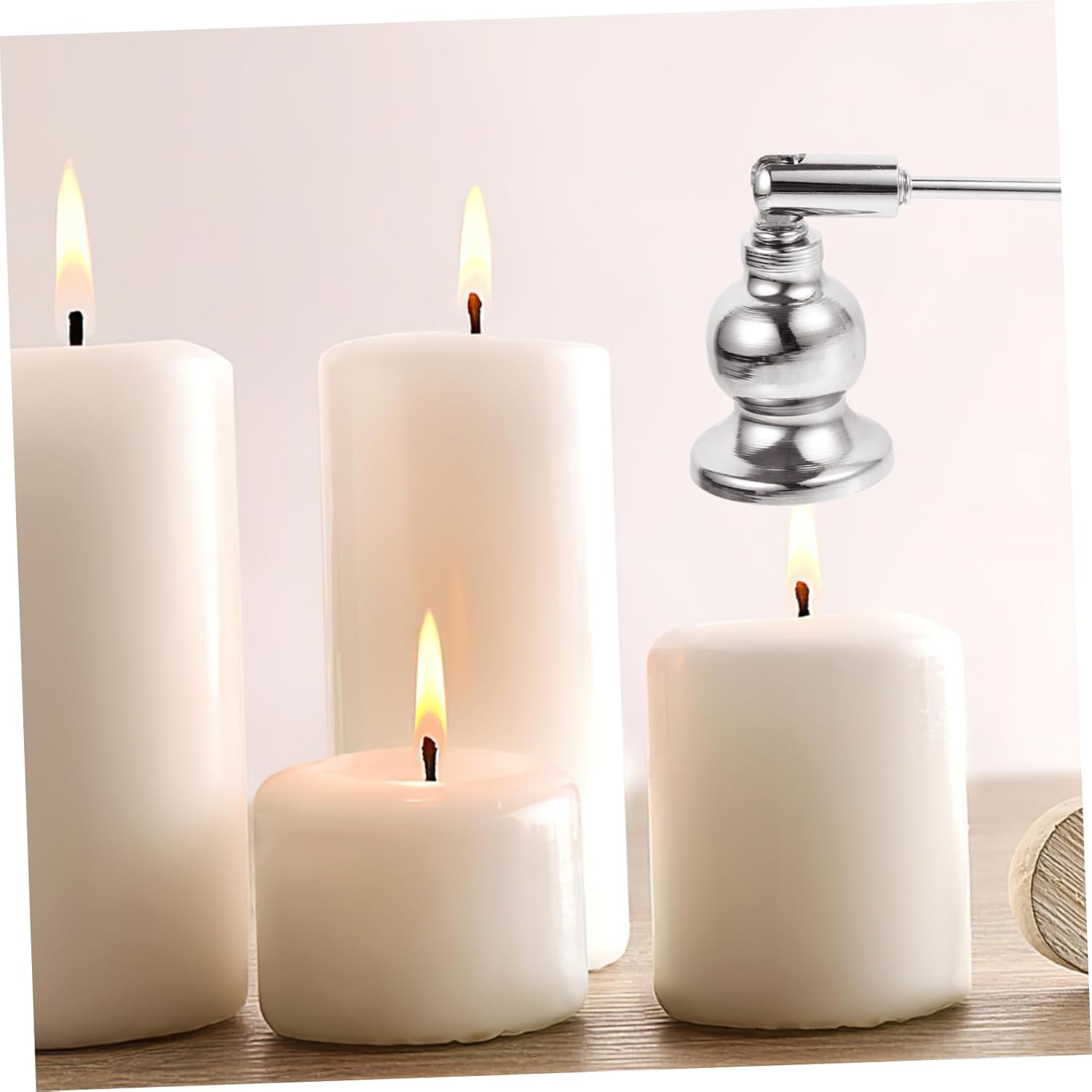 Elegant Bell Candle Snuffer Handle for Home and Dorm Use