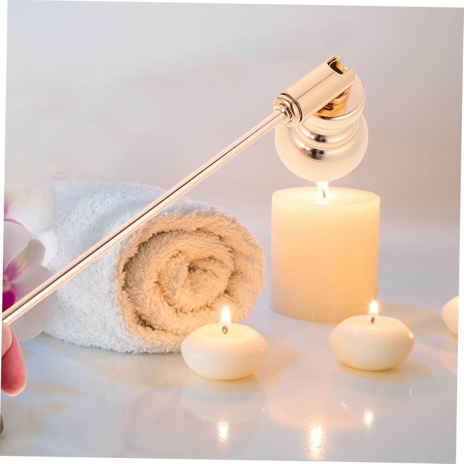 Elegant Candle Extinguisher Iron Handle for Aromatherapy Candles