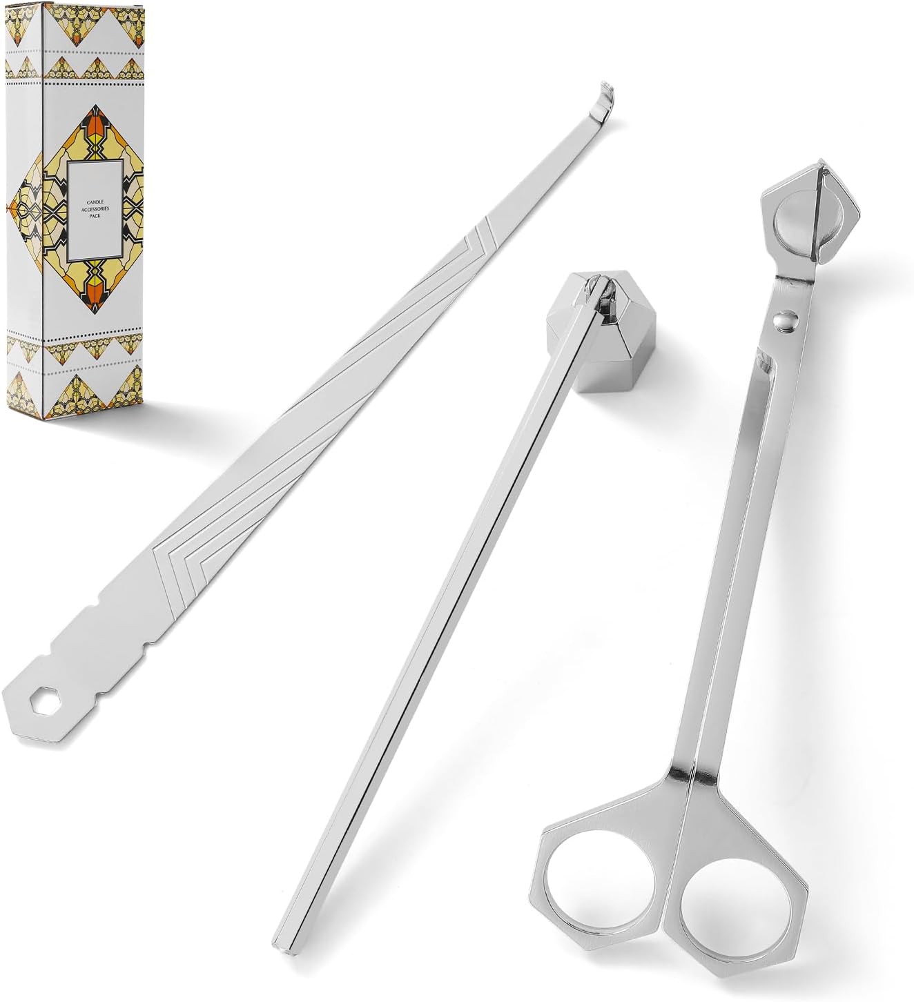 PATOISE 3-in-1 Candle Accessory Set - Silver