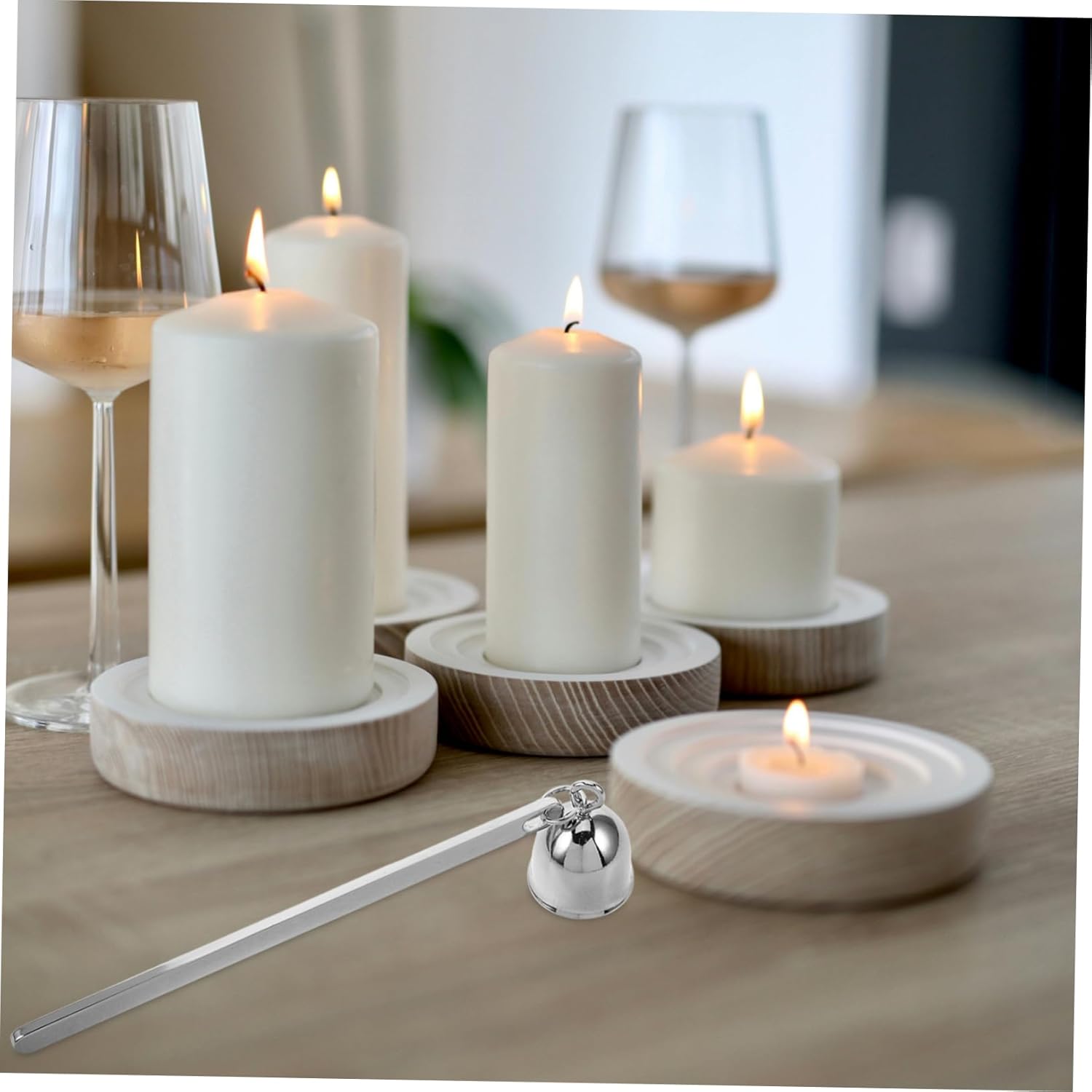 Cabilock Candle Snuffer with Long Handle Stainless Steel Wick Extinguisher