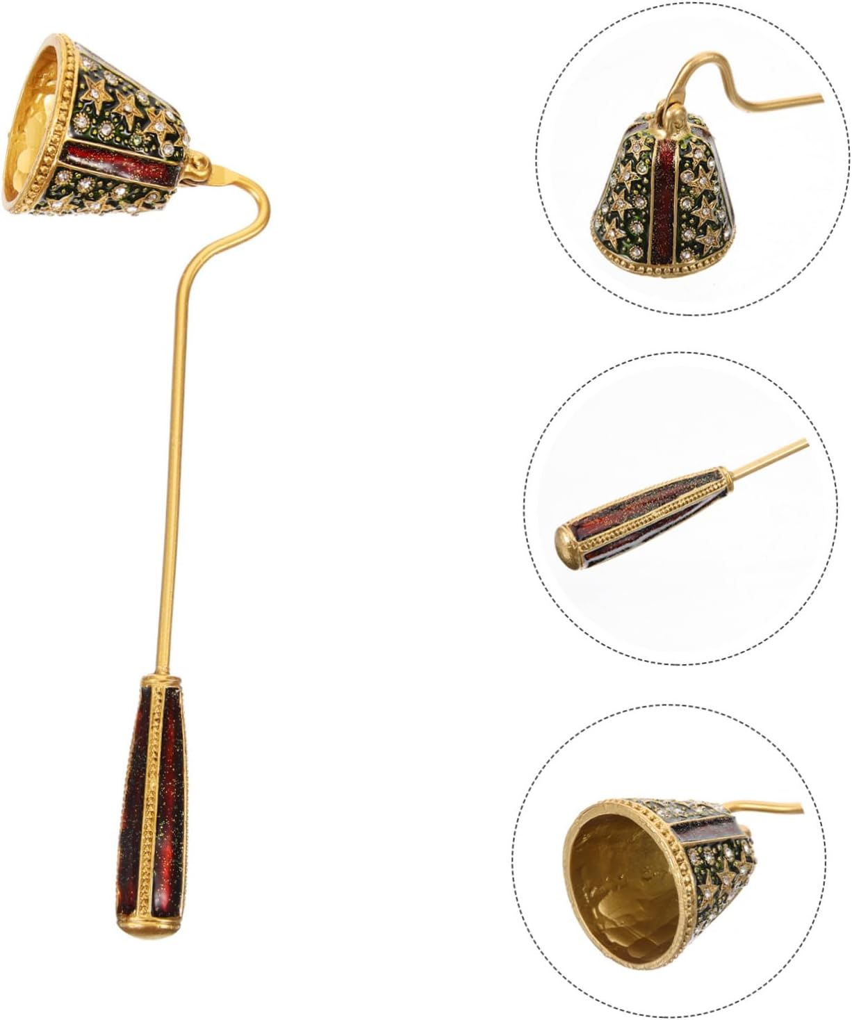 Rhinestone Candle Snuffer with Long Handle