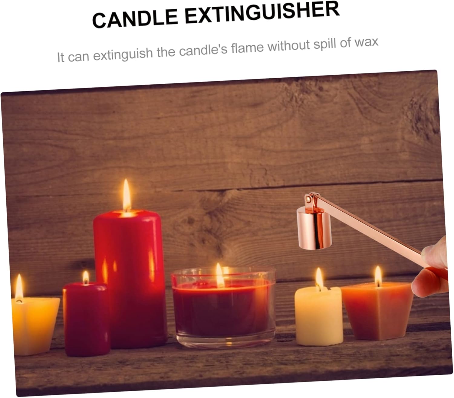 1Pc Candle Snuffer with Long Handle for Safe Extinguishing