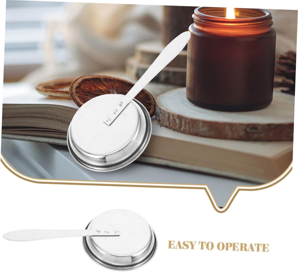 2pcs Stainless Steel Candle Snuffers with Long Handles