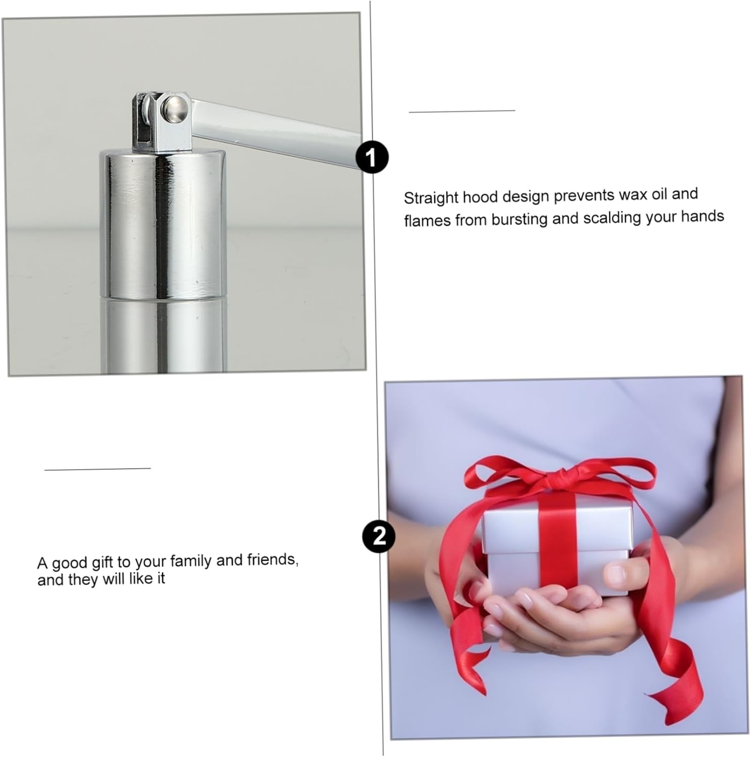 Happyyami Candle Snuffer with Long Handle and Ergonomic Design