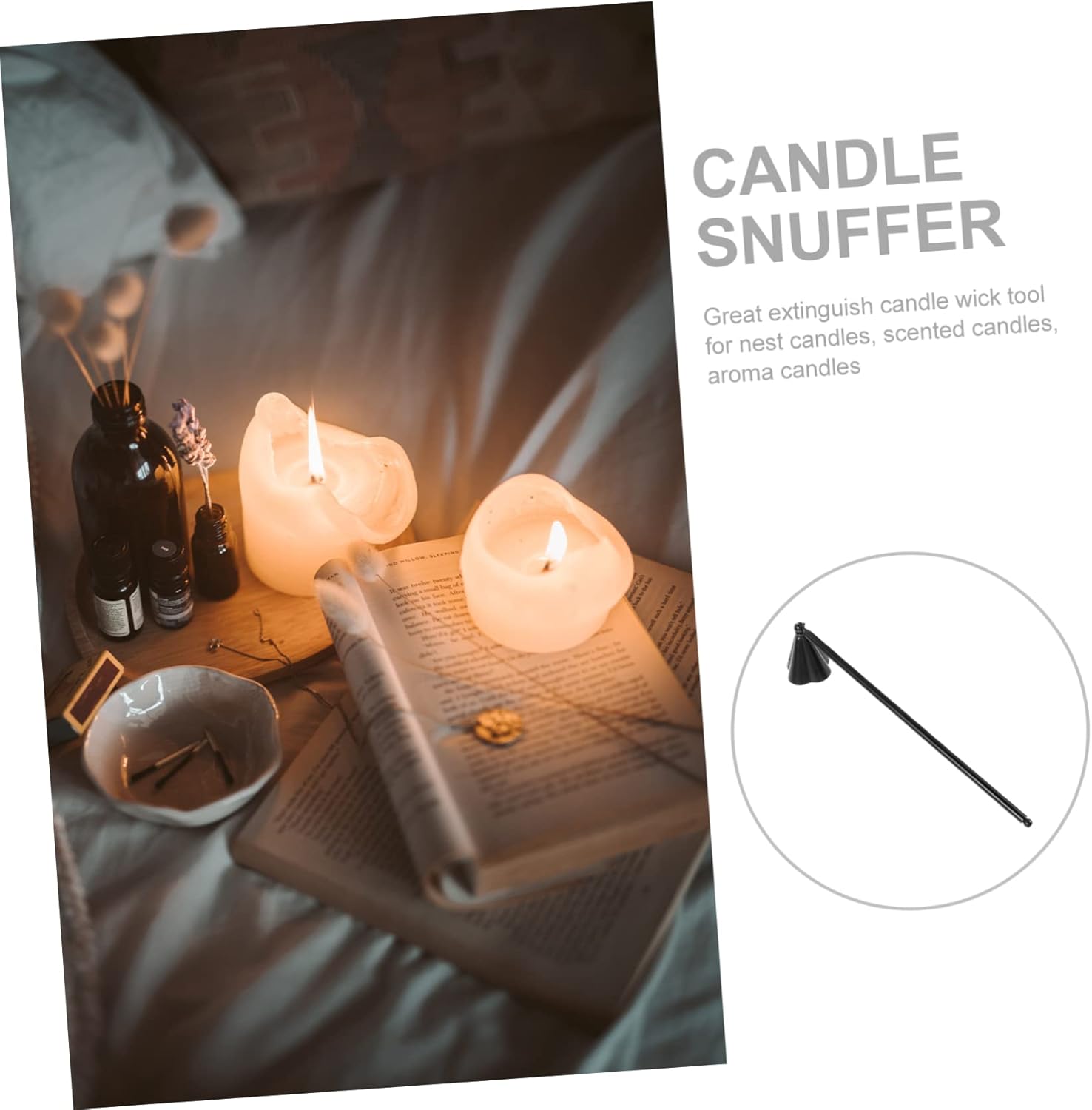 STOBAZA Portable Candle Snuffer with Handle