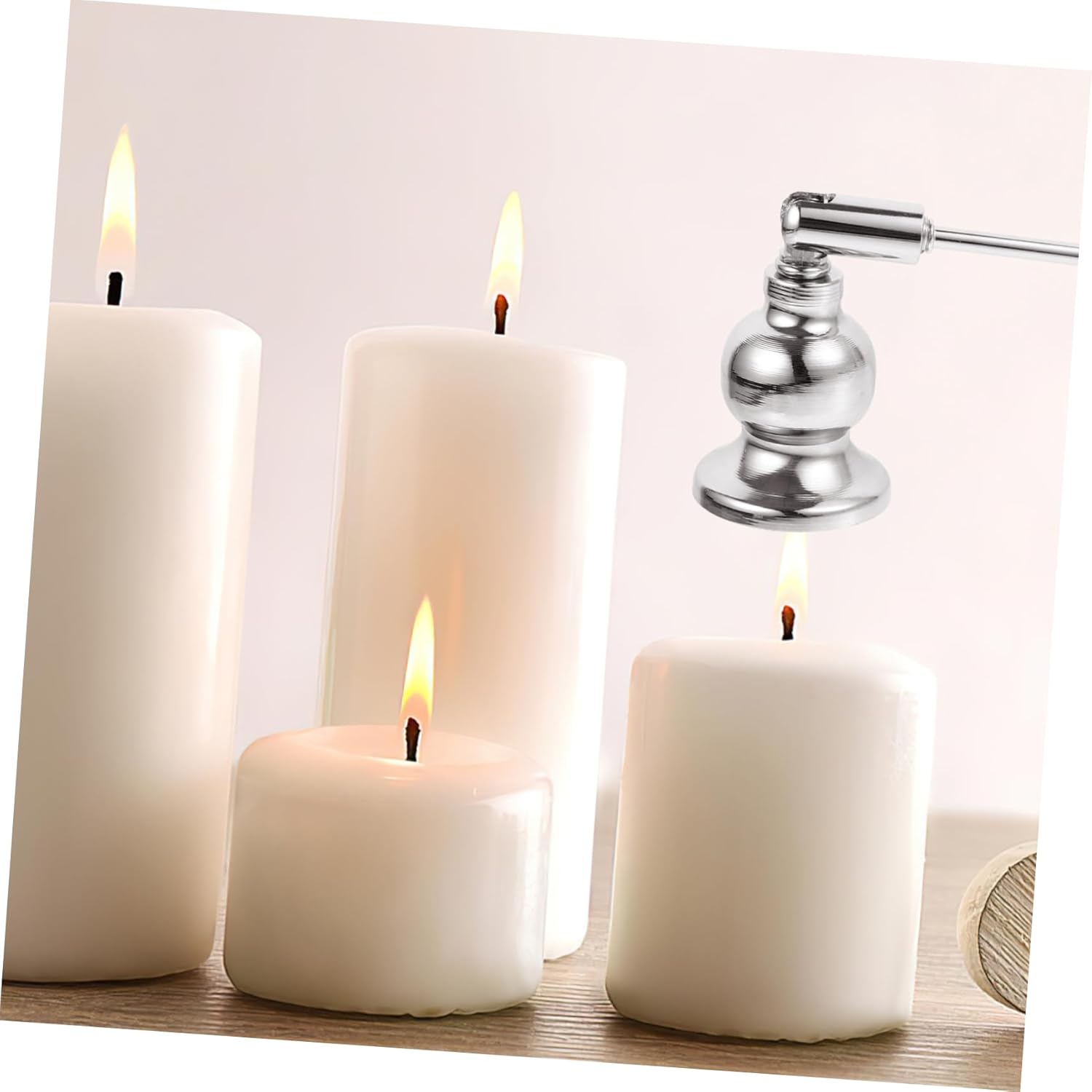 STOBAZA 3pcs Long Handle Candle Snuffer for Scented and Tea Light Candles