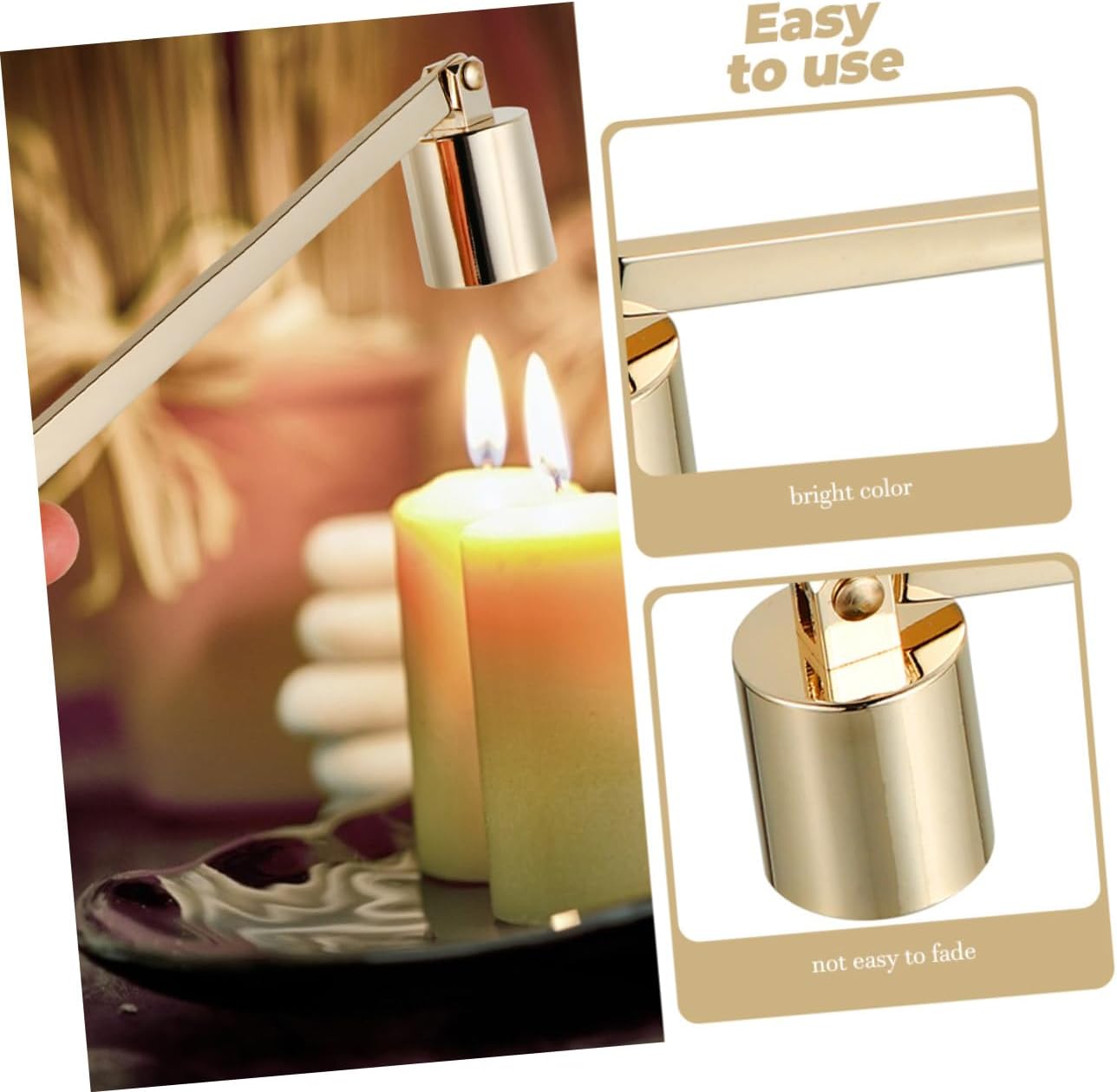 2pcs Candle Long Handle Snuffer for Decor and Events