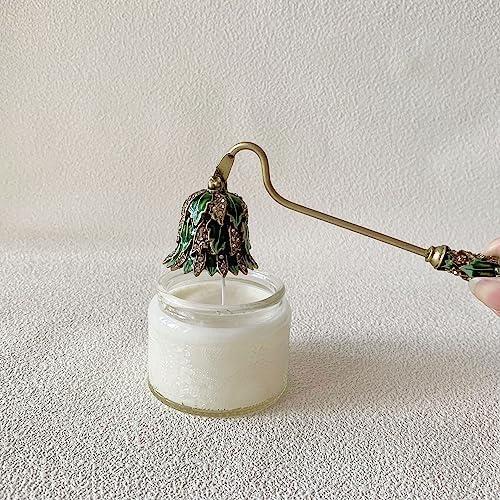 Green Leaf Candle Snuffer Metal Tool