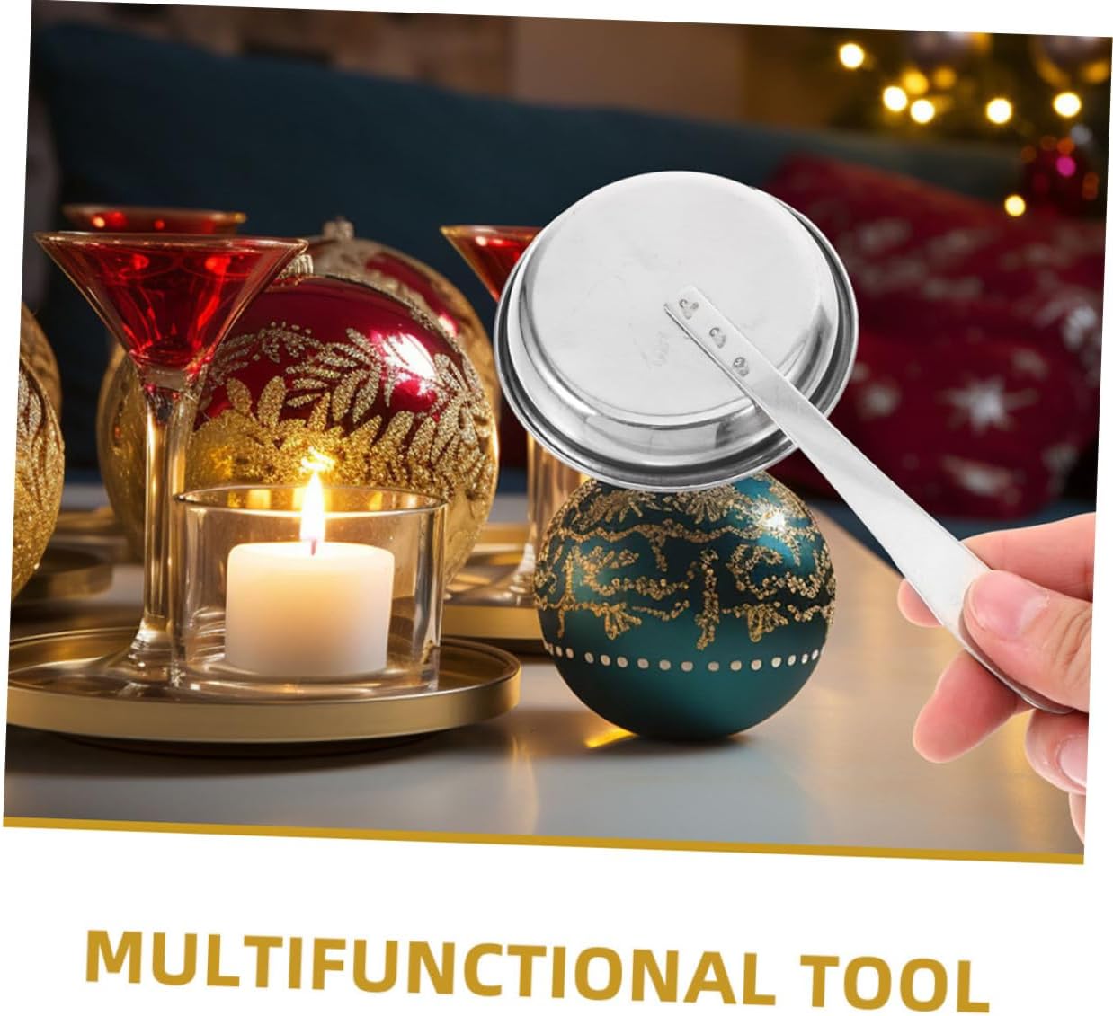 GOOHOCHY Candle Snuffer with Long Handle Stainless Steel Extinguisher Tool 2-Piece Set