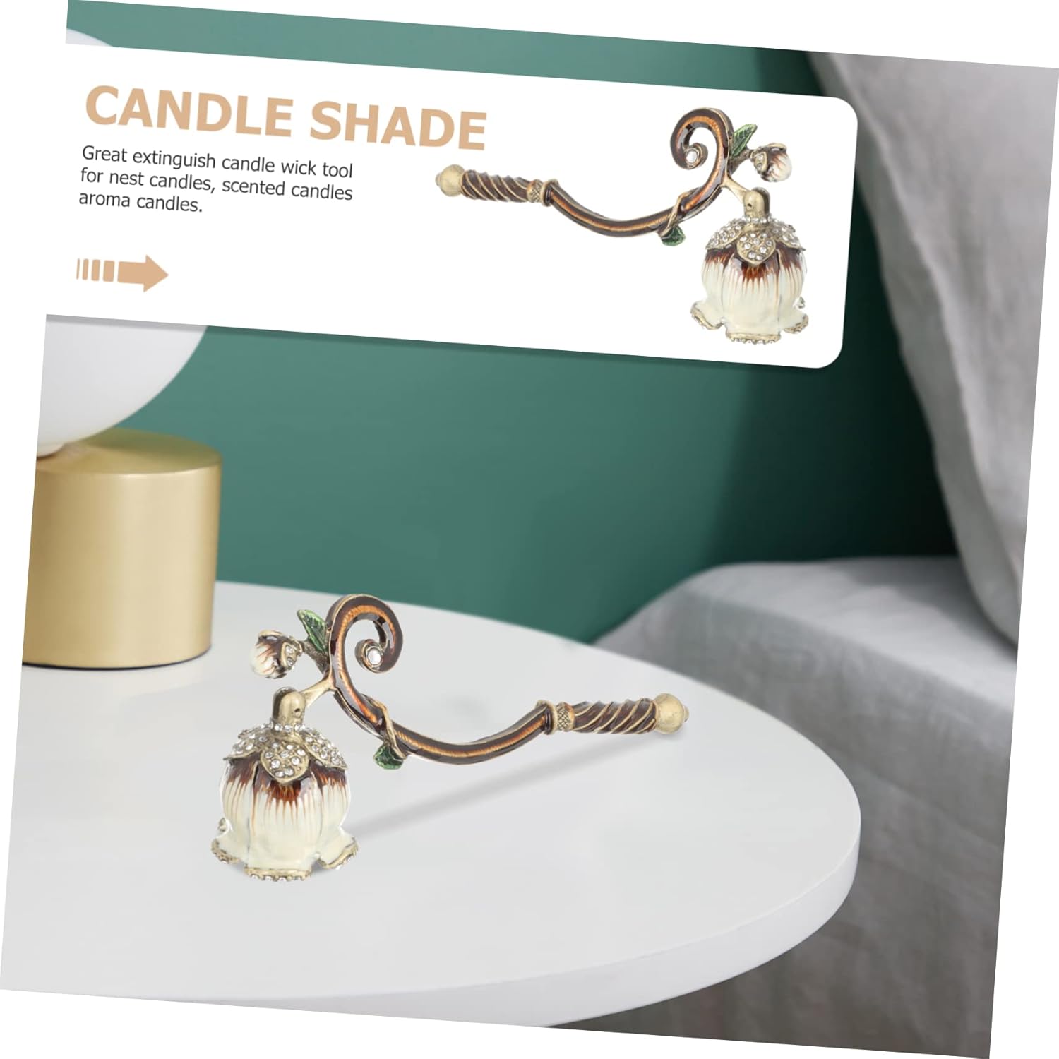 Happyyami Portable Candle Snuffer with Long Handle 1
