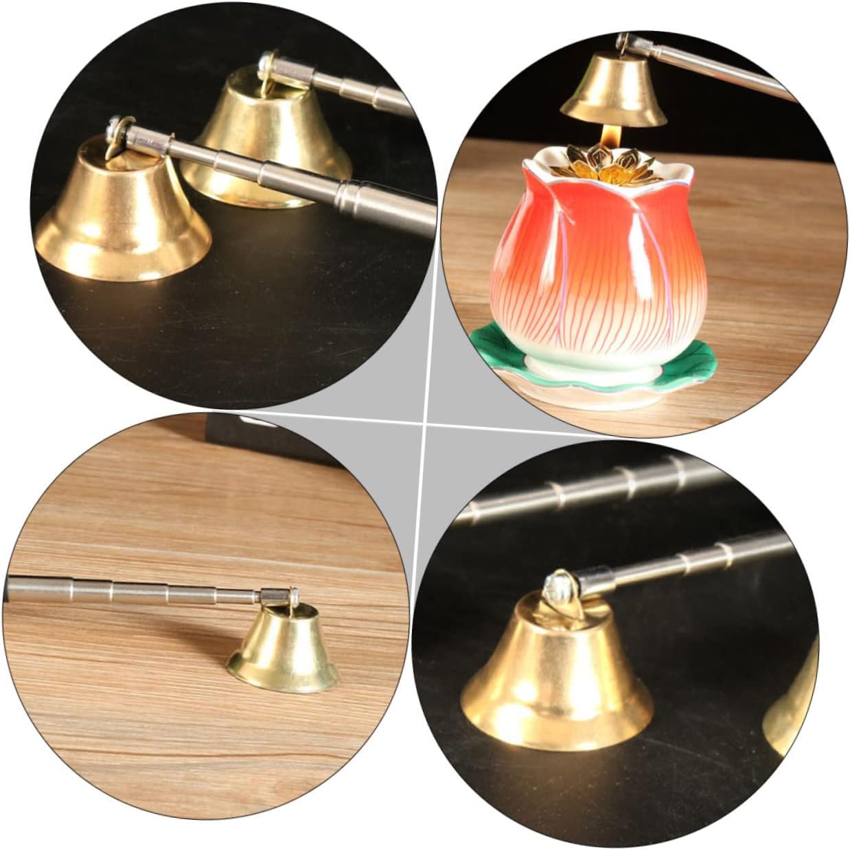 RORPOIR Alloy Candle Snuffer with Long Flexible Handle