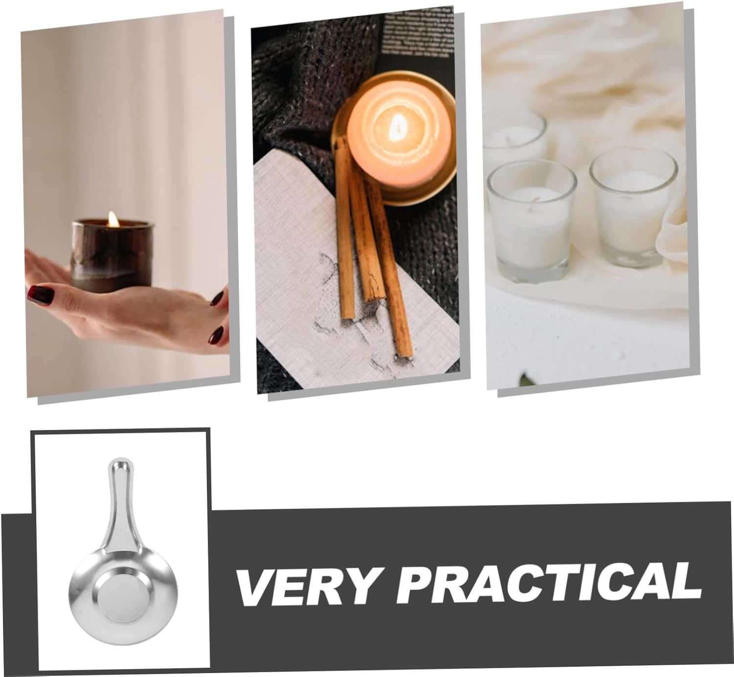 5pcs Stainless Steel Candle Snuffer Set for Quick Extinguishing and Wick Protection